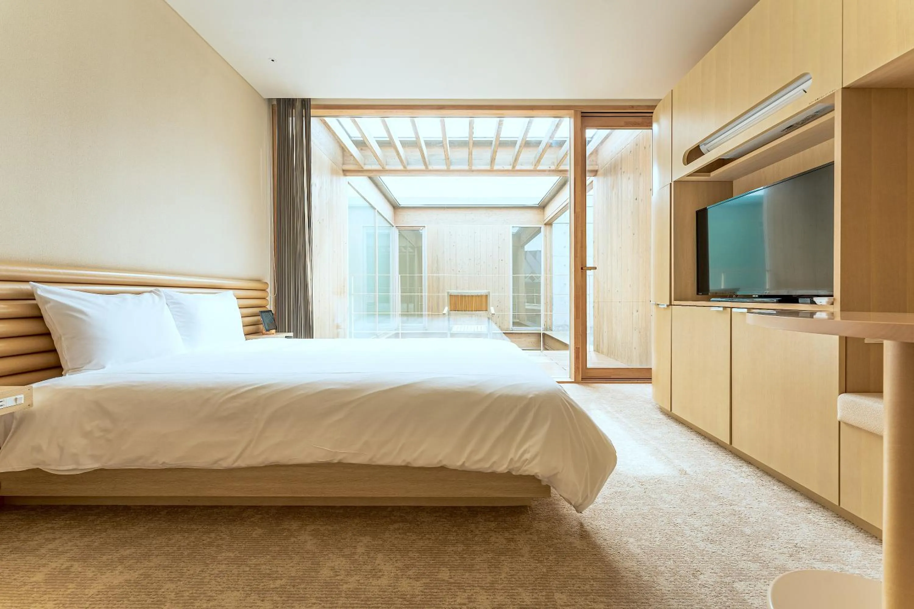 Bed in Shonai Hotel Suiden Terrasse