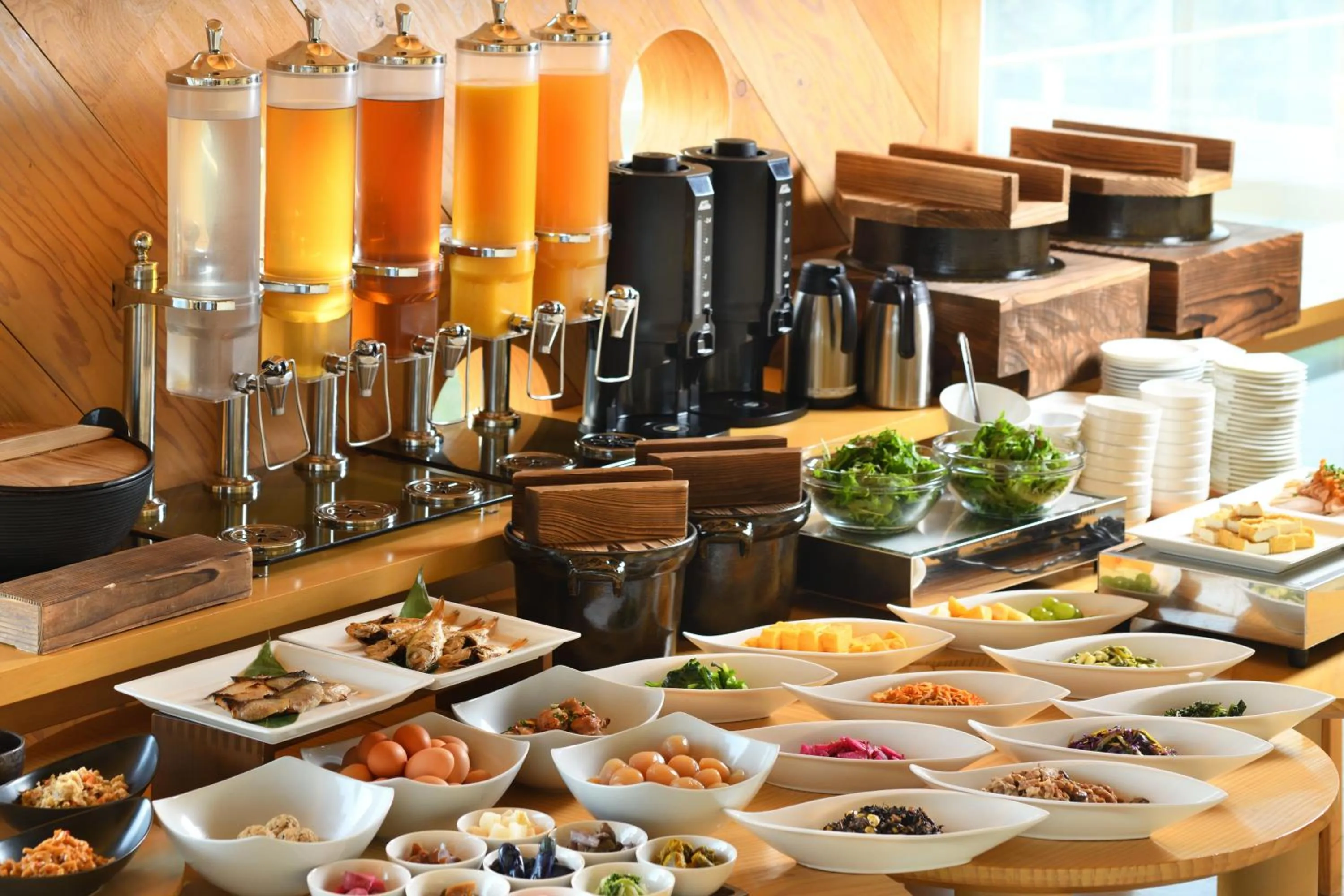 Buffet breakfast in Shonai Hotel Suiden Terrasse