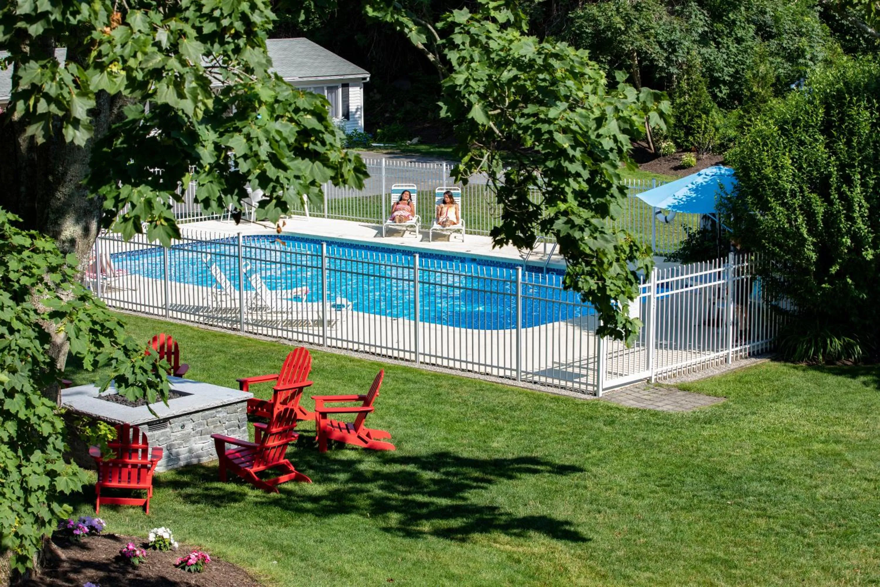 Garden view in Sesuit Harbor House