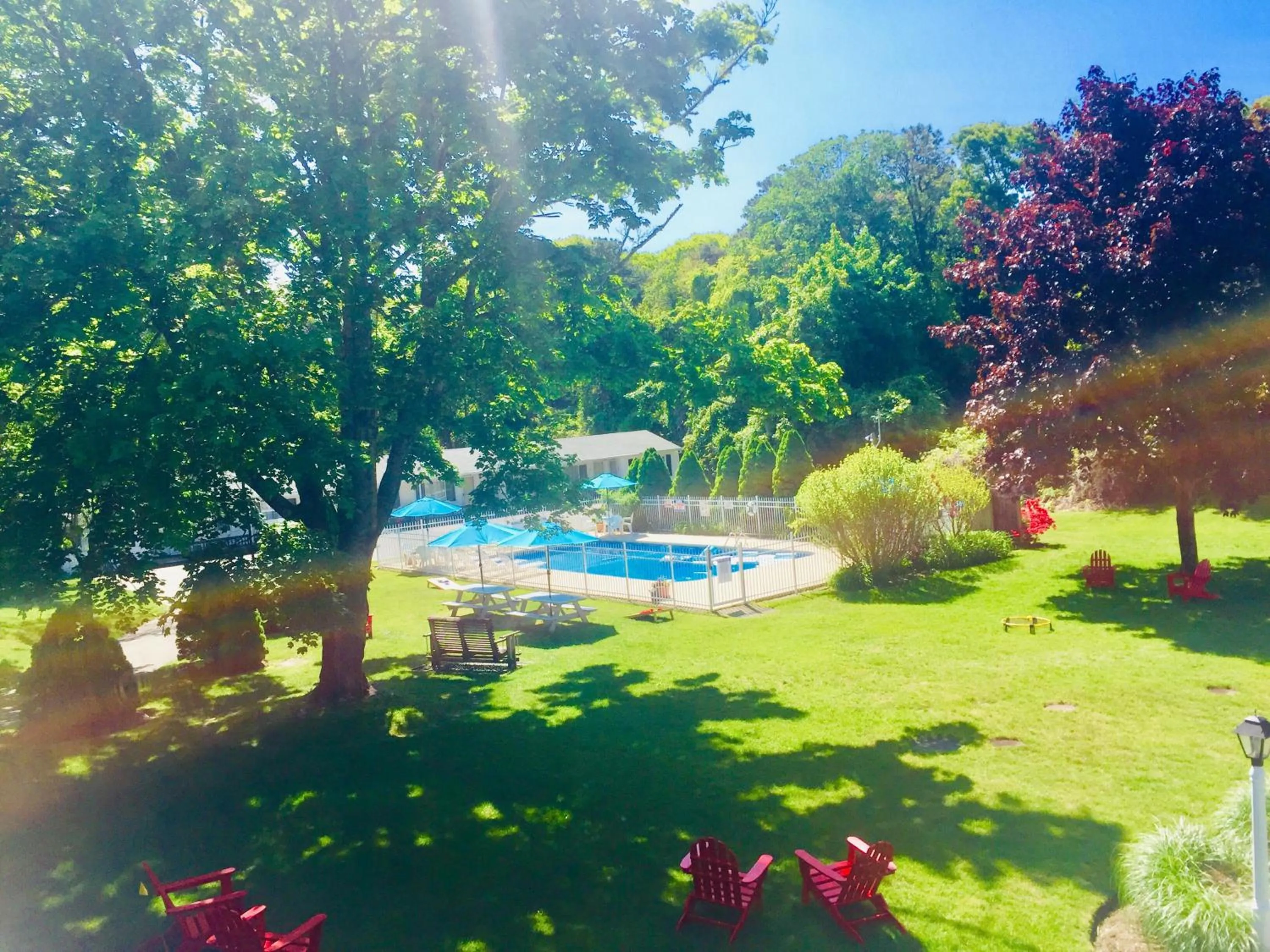 Pool view in Sesuit Harbor House