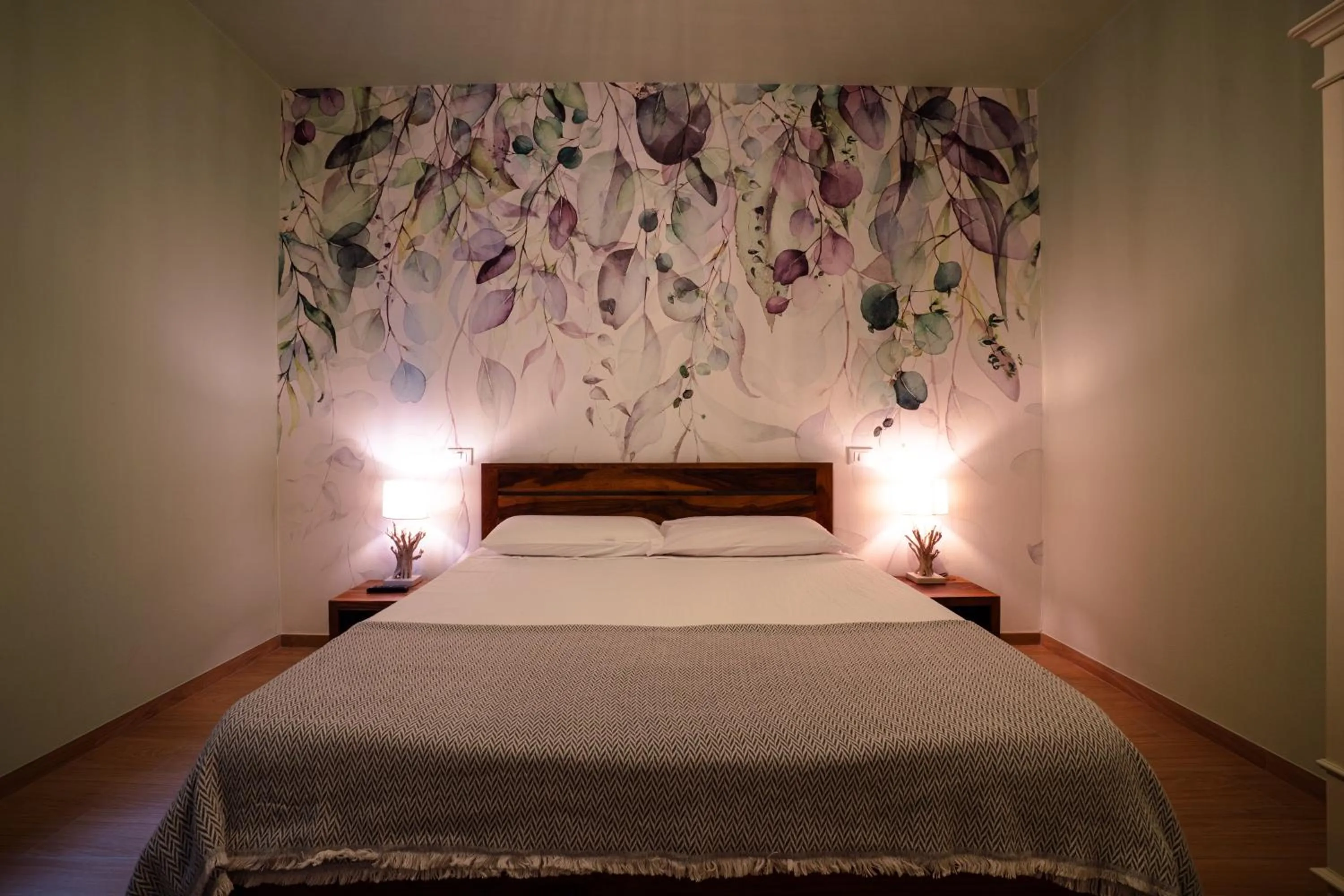 Bed in LA ROSA DEL RABBI Room&Breakfast