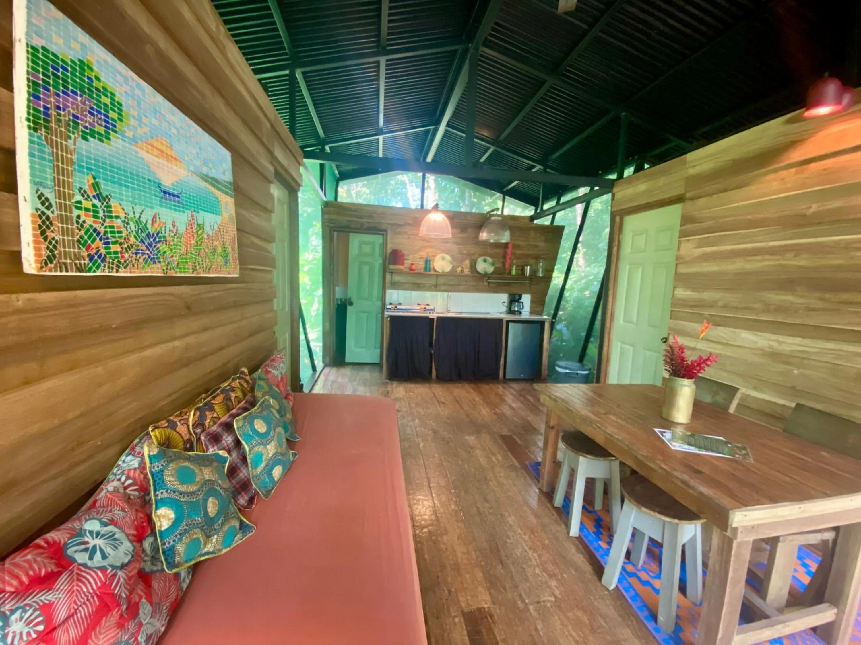 Seating area in La Shamana - Ecological Concept in Jungle