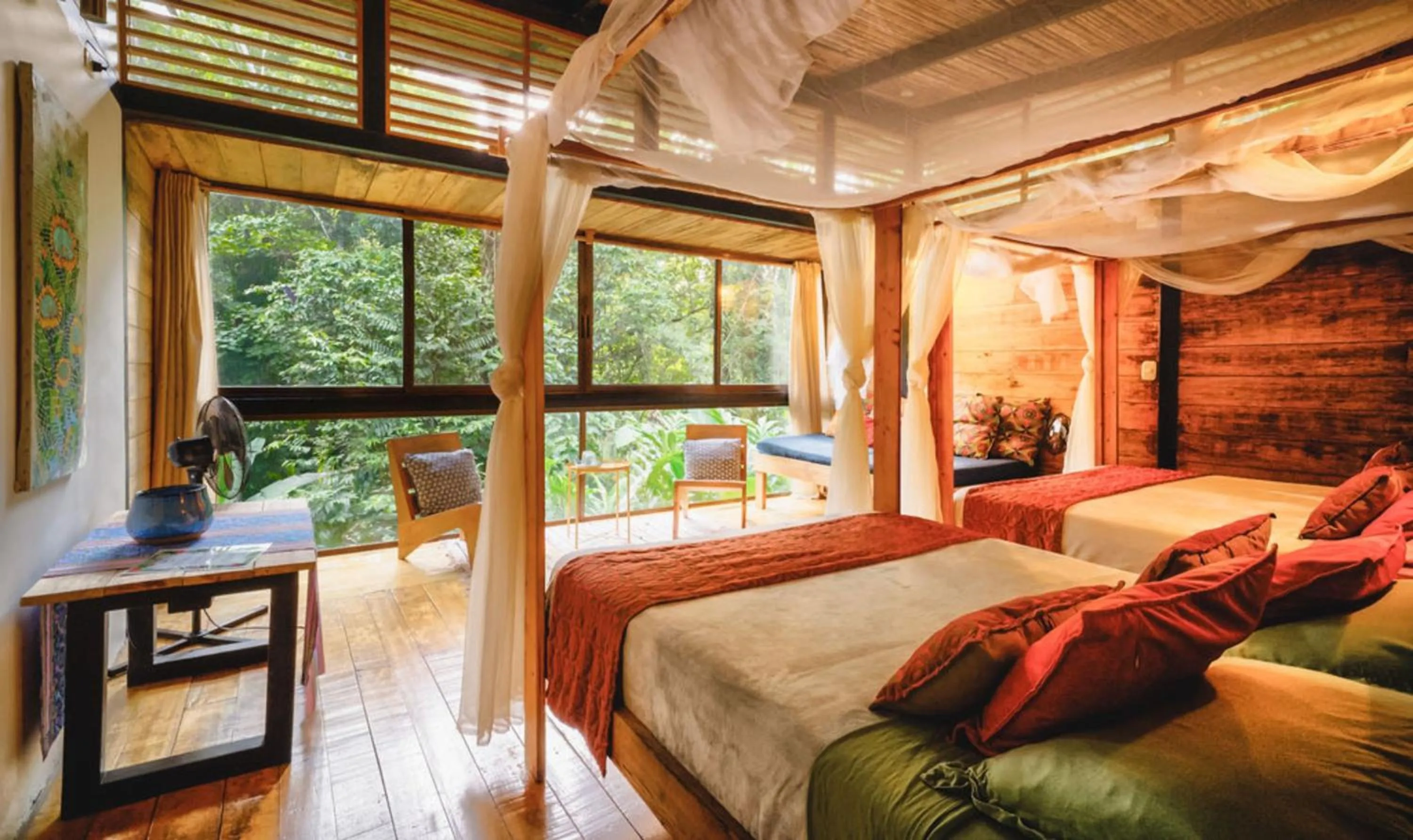 Bed in La Shamana - Ecological Concept in Jungle