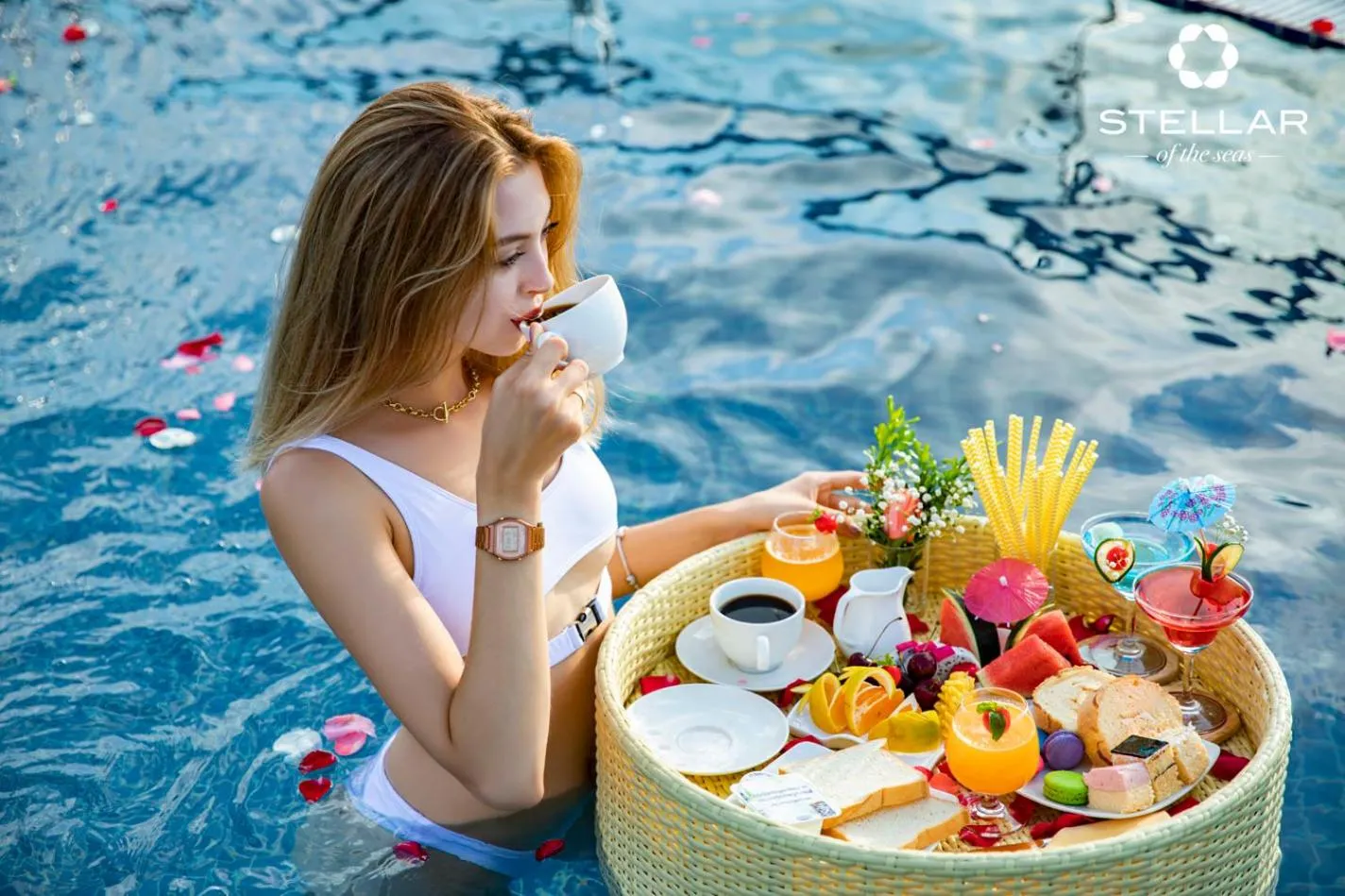 Buffet breakfast in Stellar of the Seas Cruise