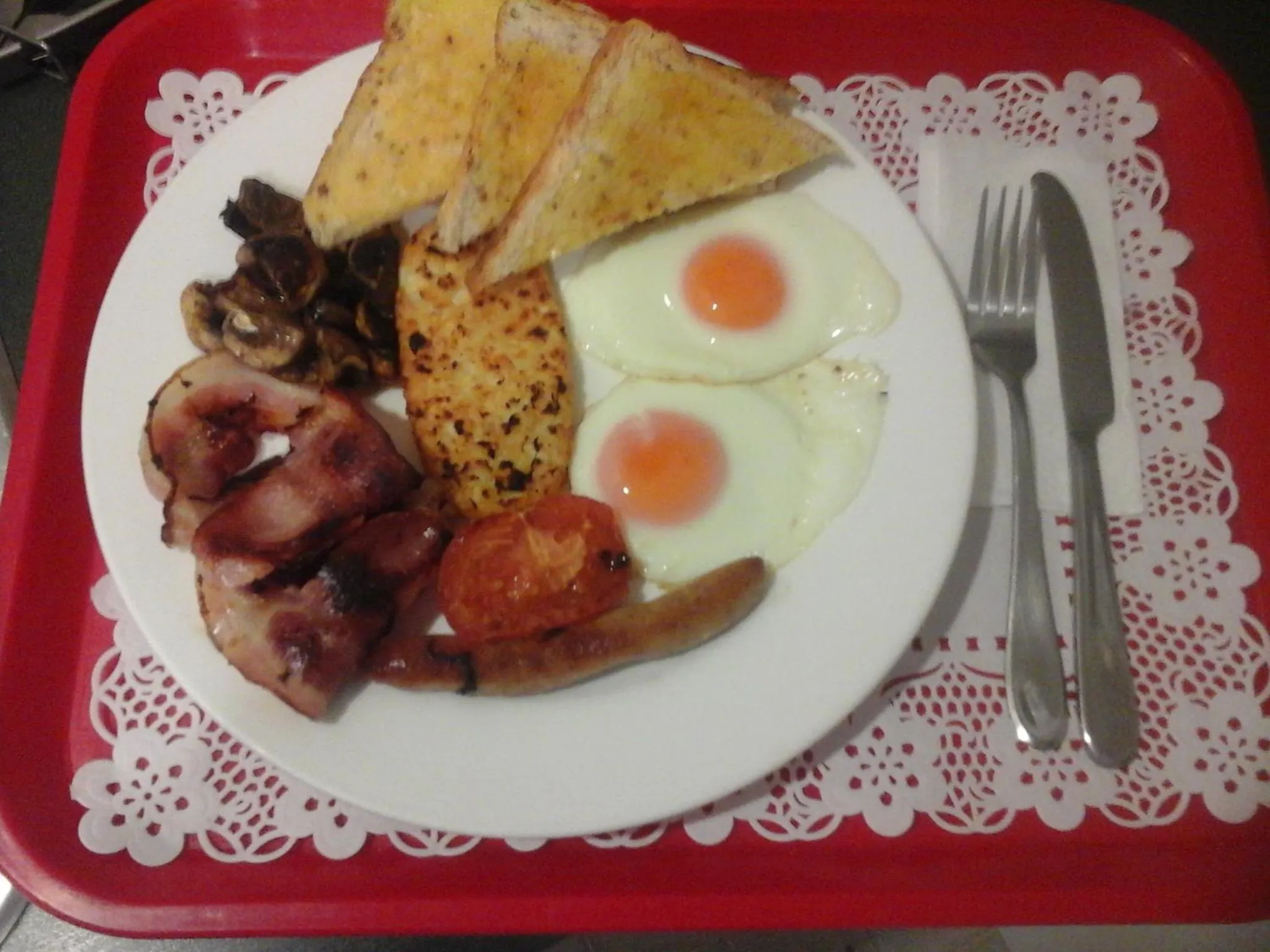 Food close-up in South Park Motel