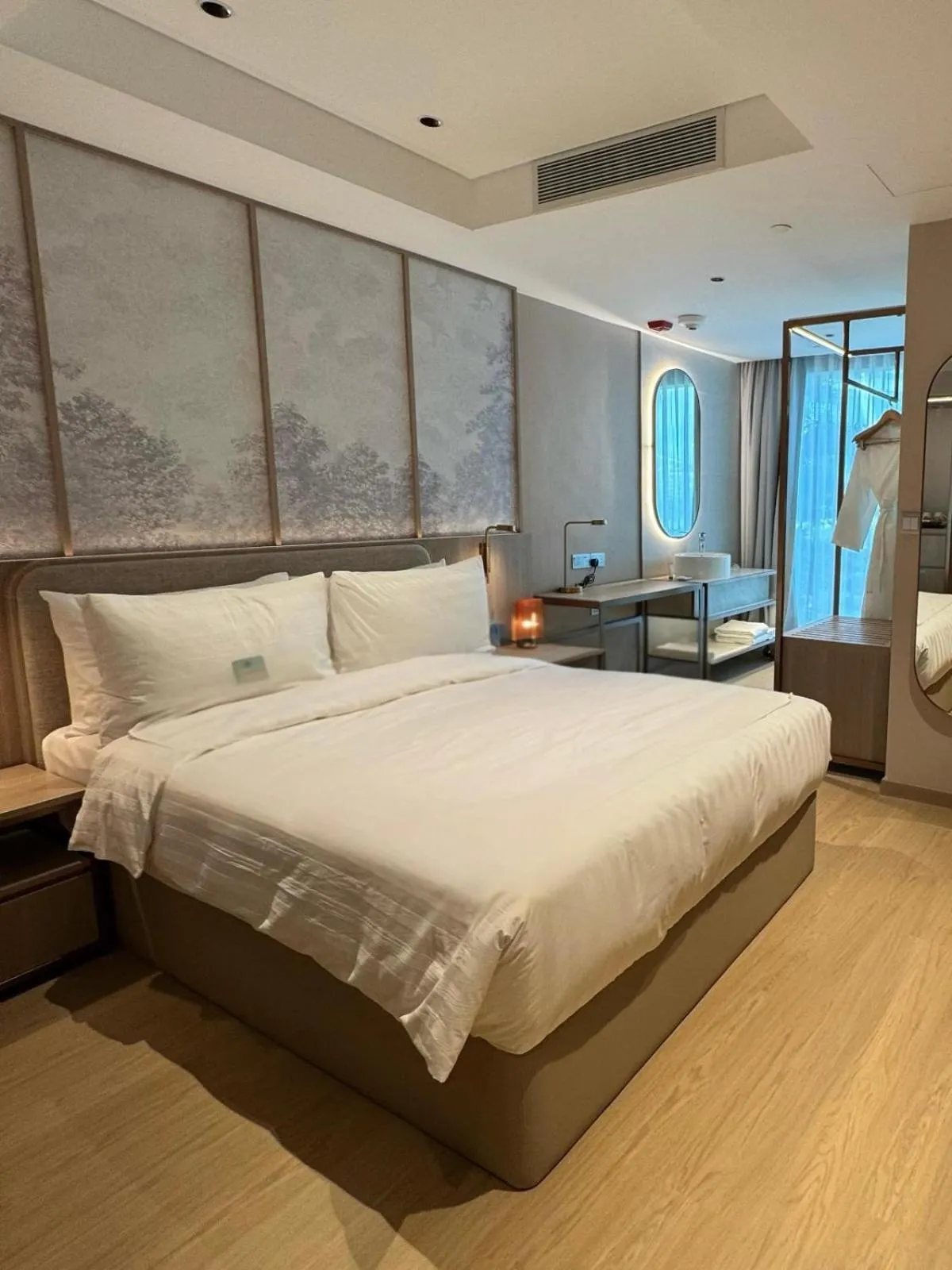 Bed in Dorsett Changi City Singapore