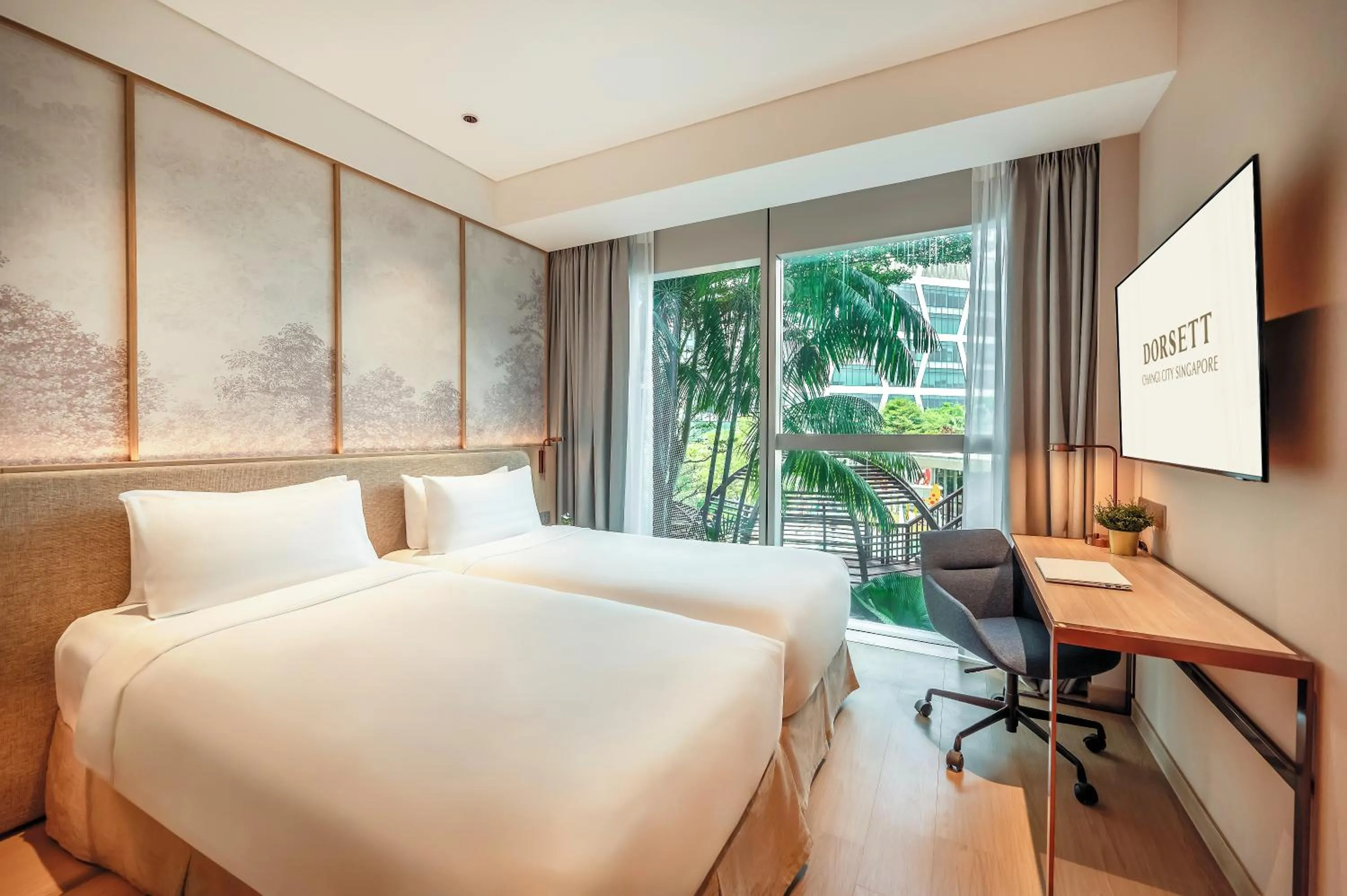 Bed in Dorsett Changi City Singapore