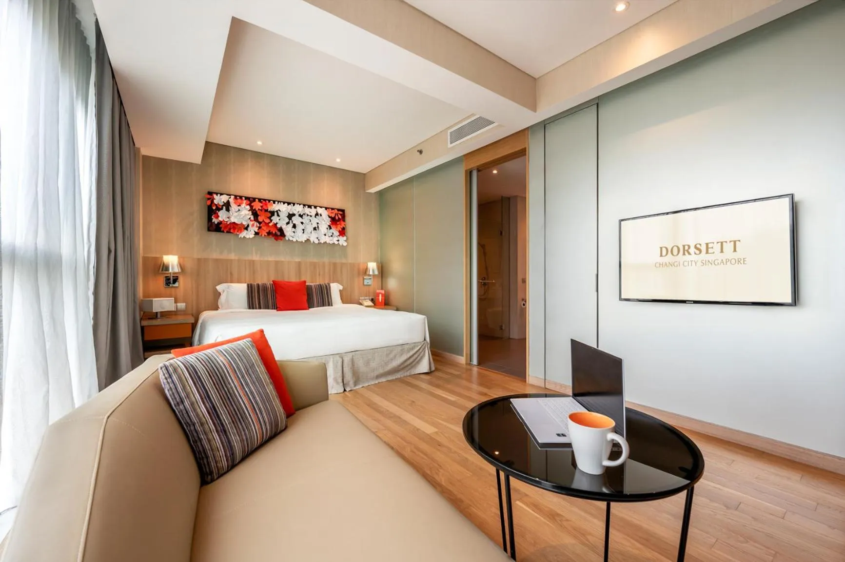 Bed in Dorsett Changi City Singapore