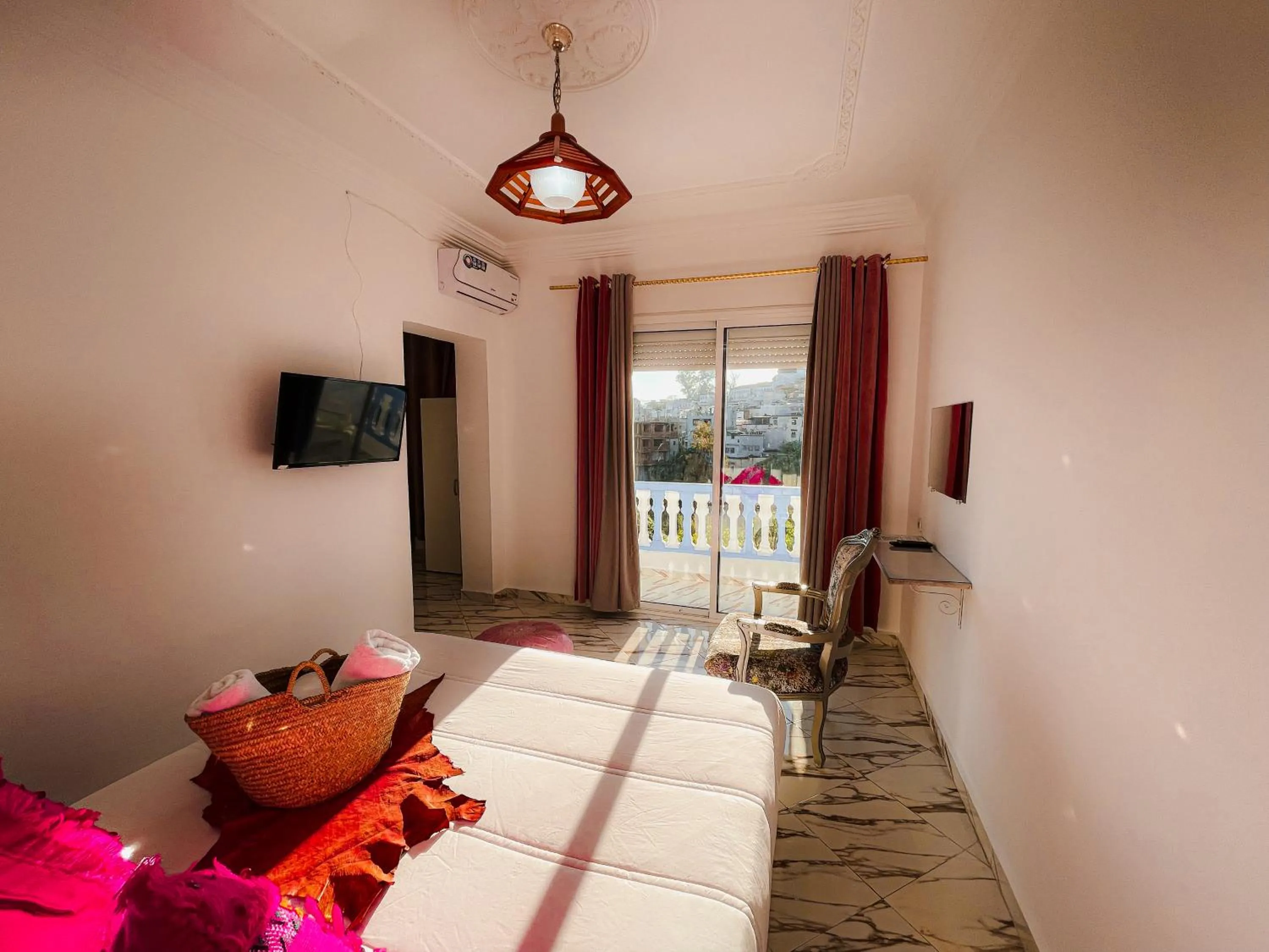 Bed in Hotel Princesse Ilham