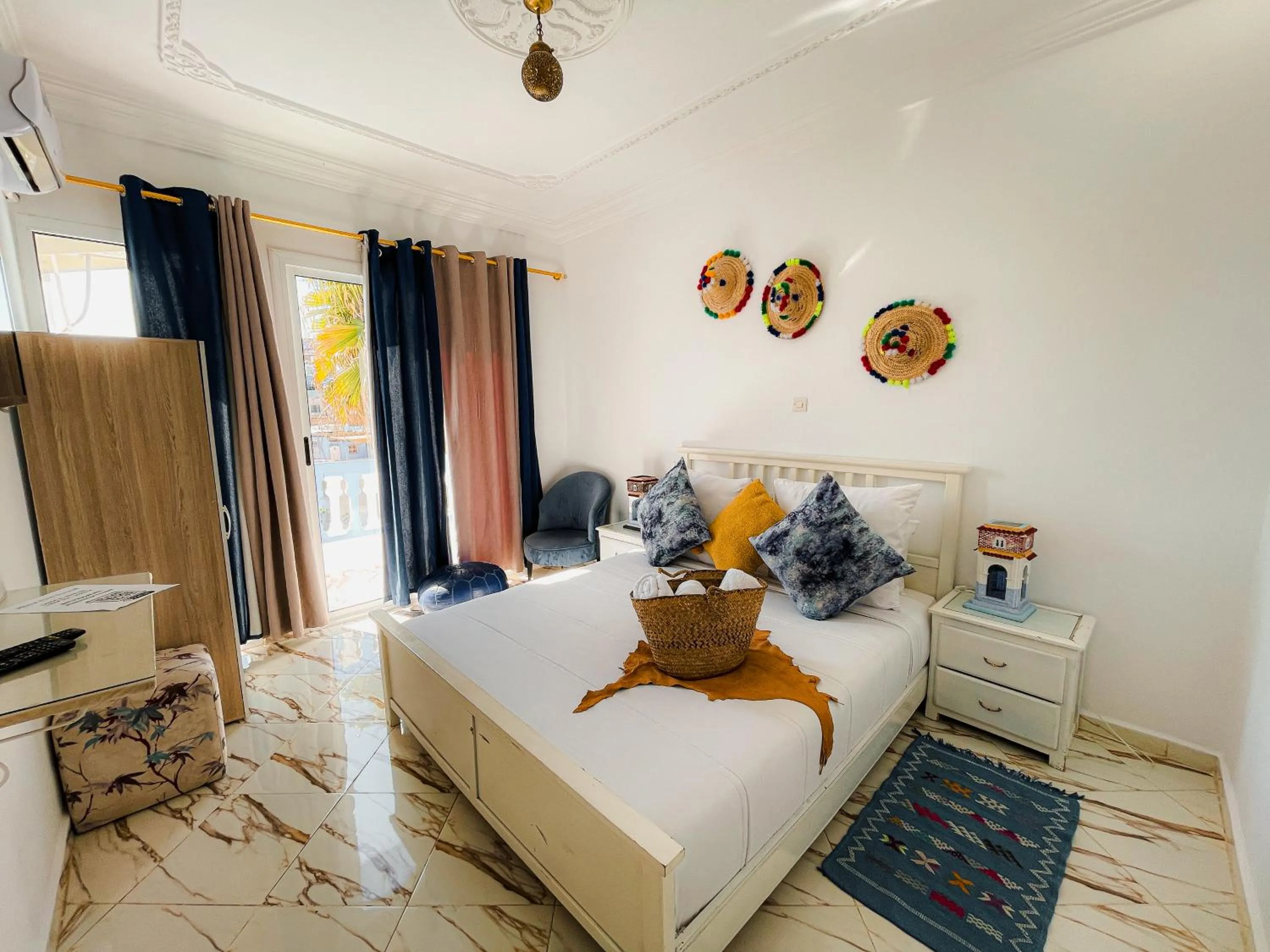 Bed in Hotel Princesse Ilham