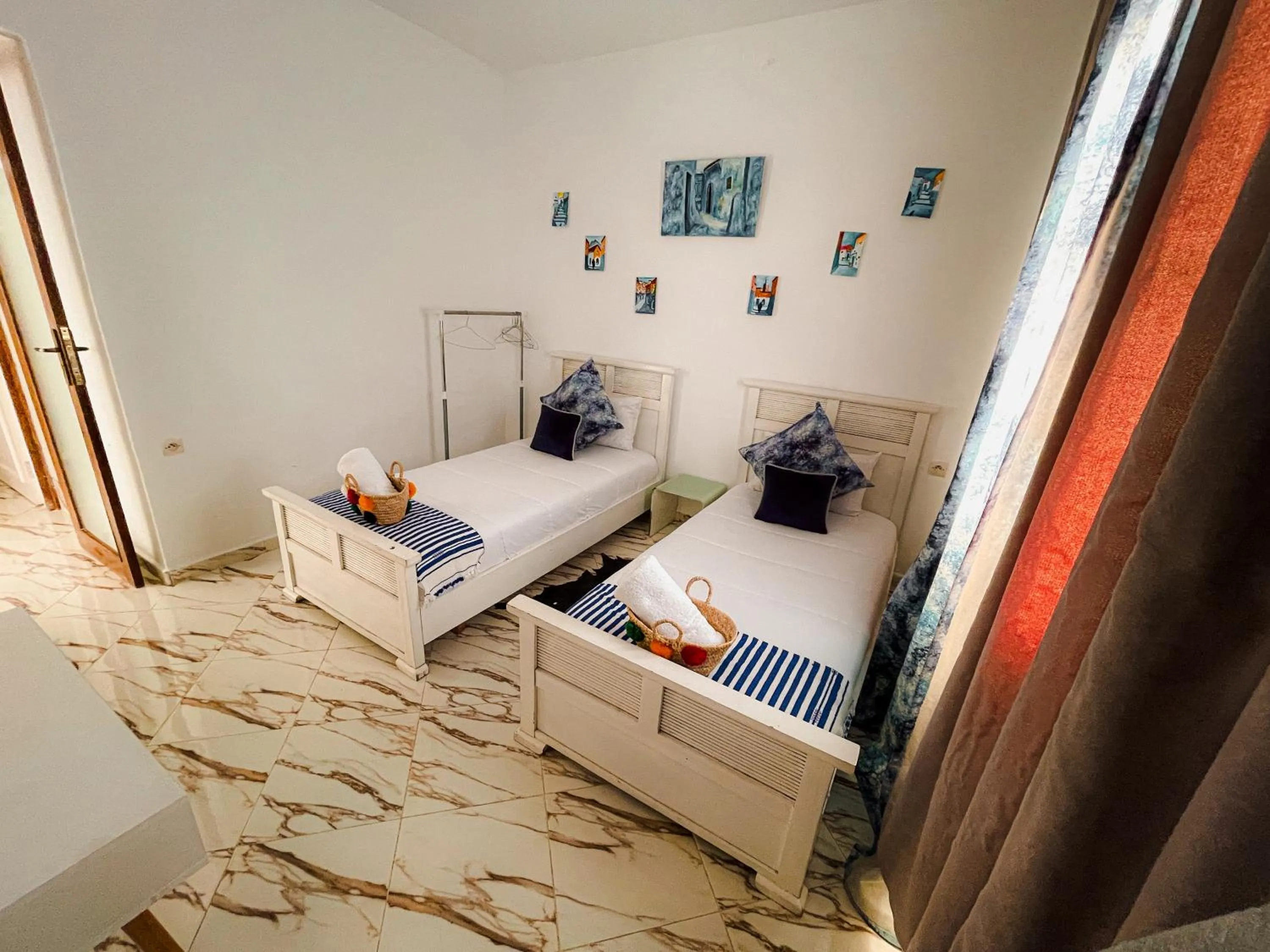 Bed in Hotel Princesse Ilham