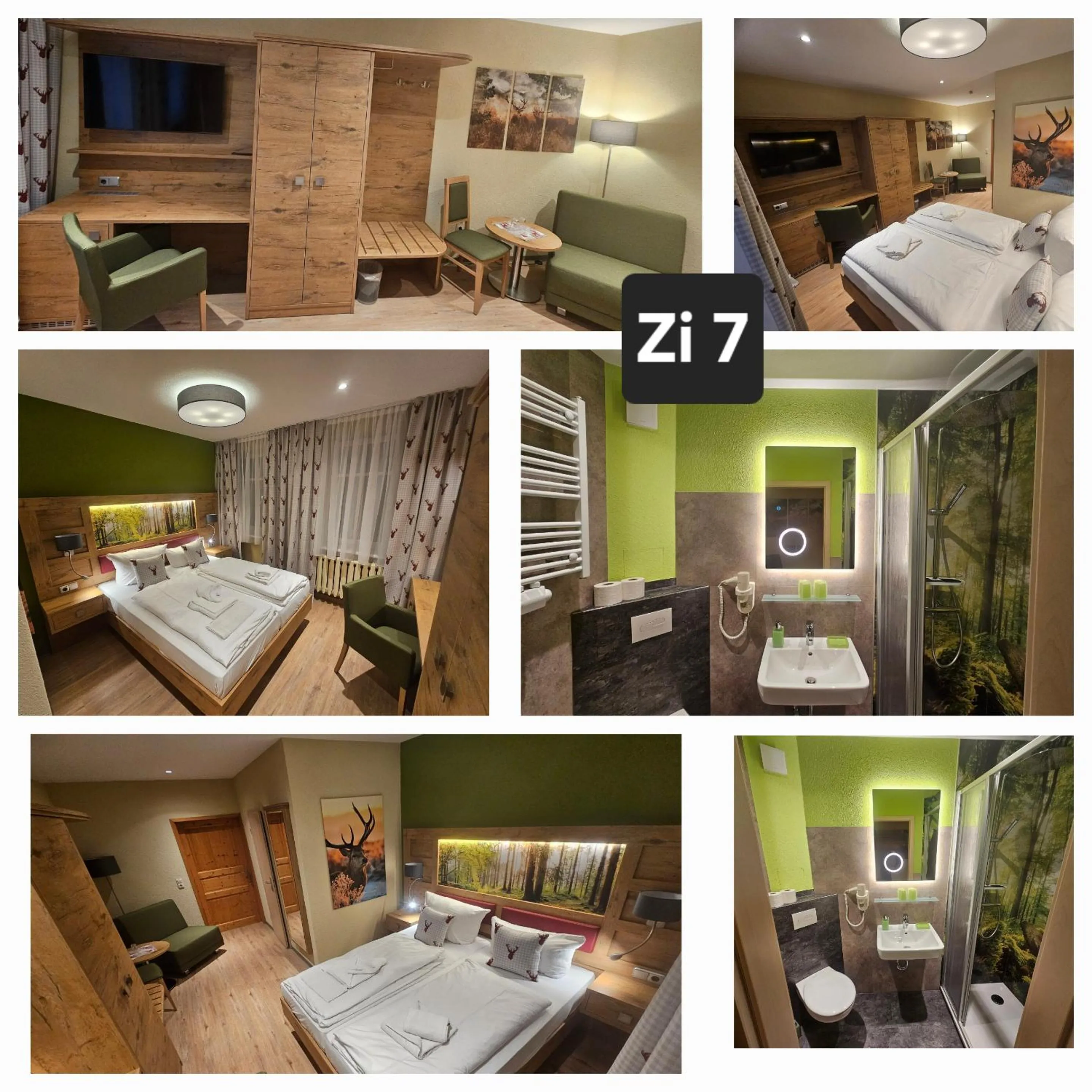 Photo of the whole room, Bed in Zum Roten Hirsch im Grünen Wald