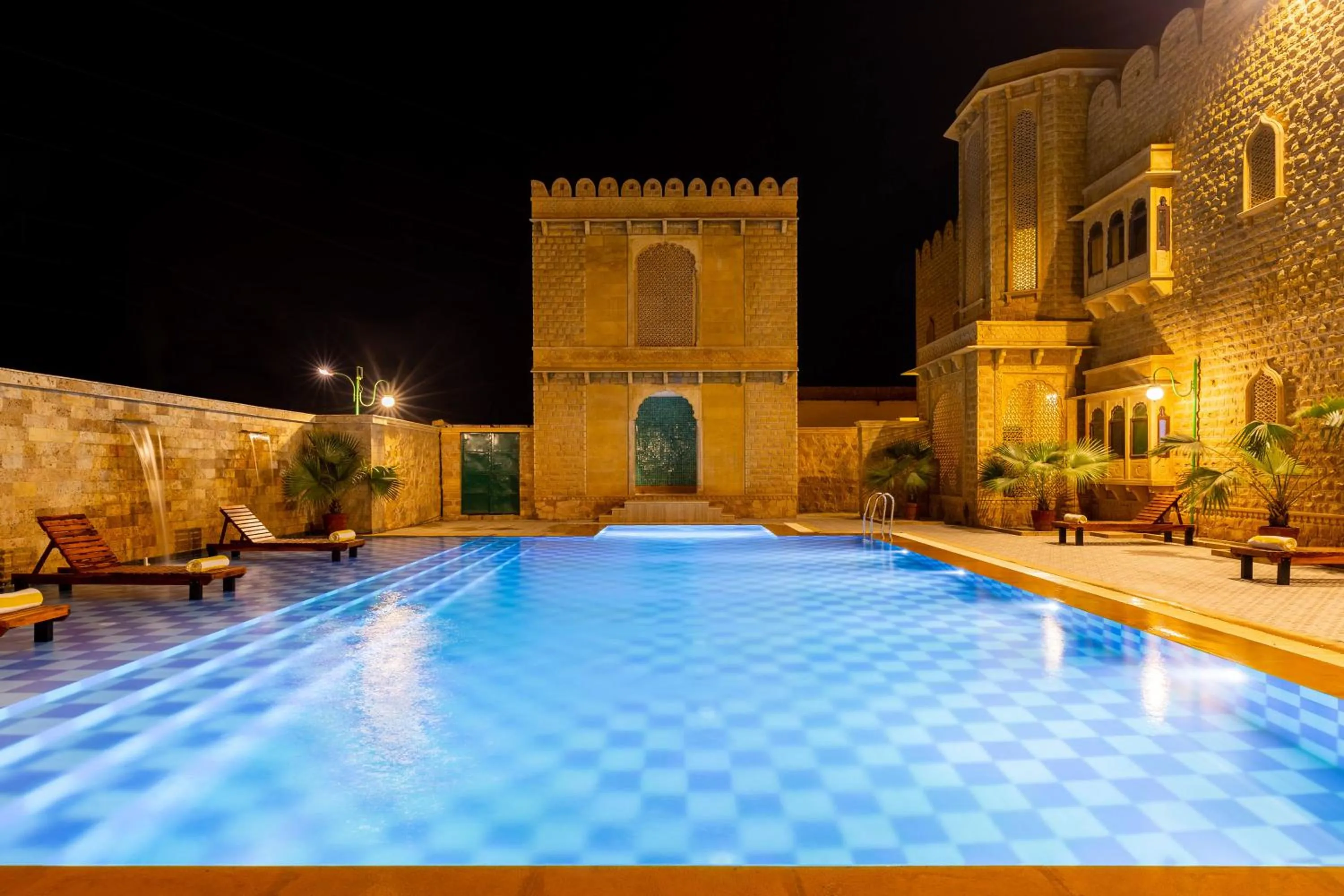 Swimming pool in Sairafort Sarovar Portico
