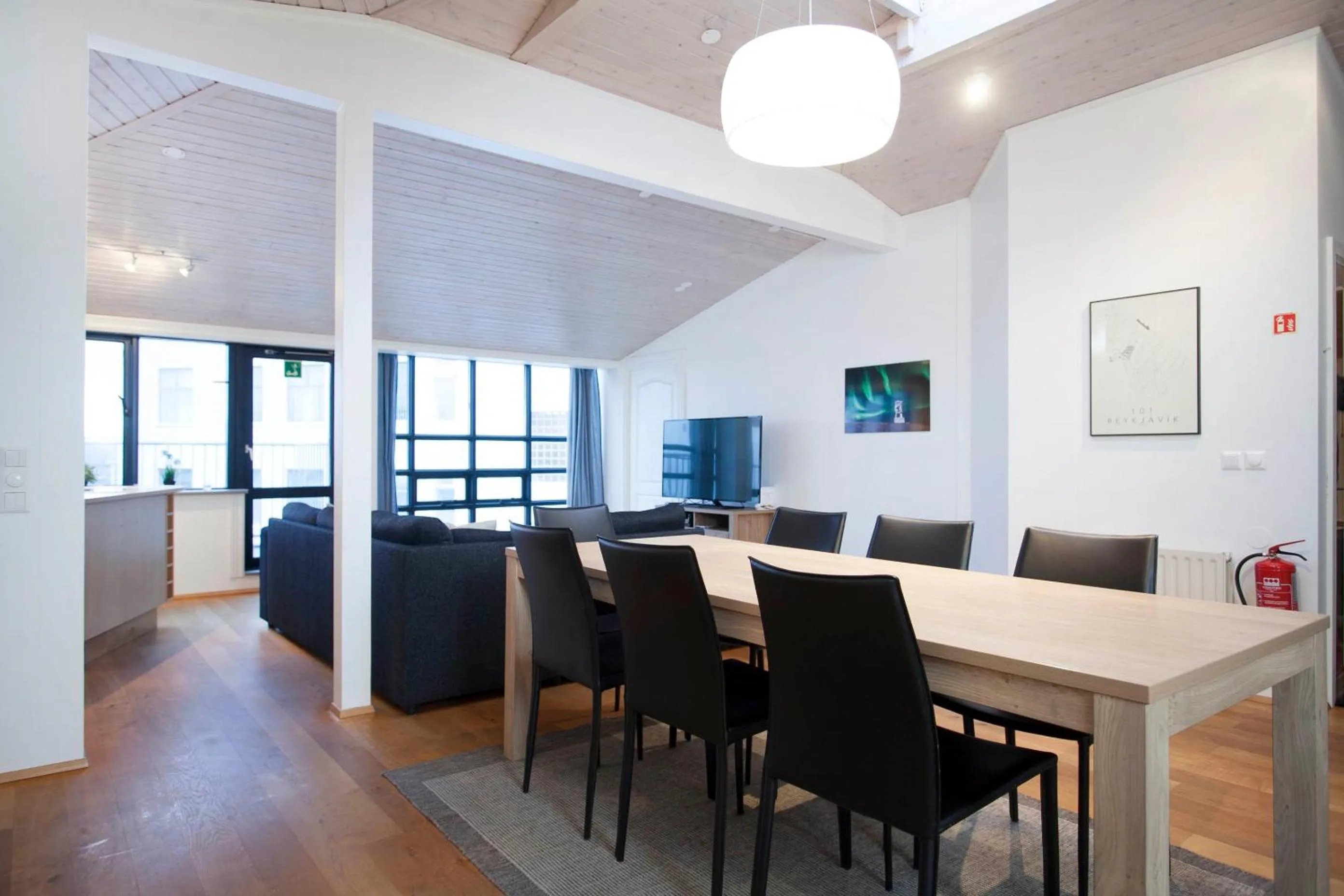 Living room in Odinn Reykjavik Skolavordustigur Apartments