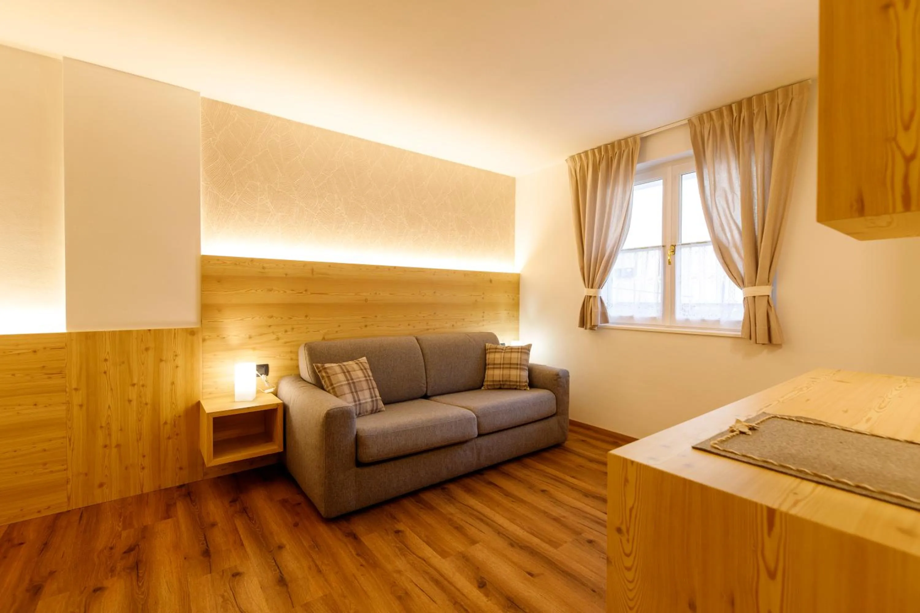Living room, Bed in Residence Montebel