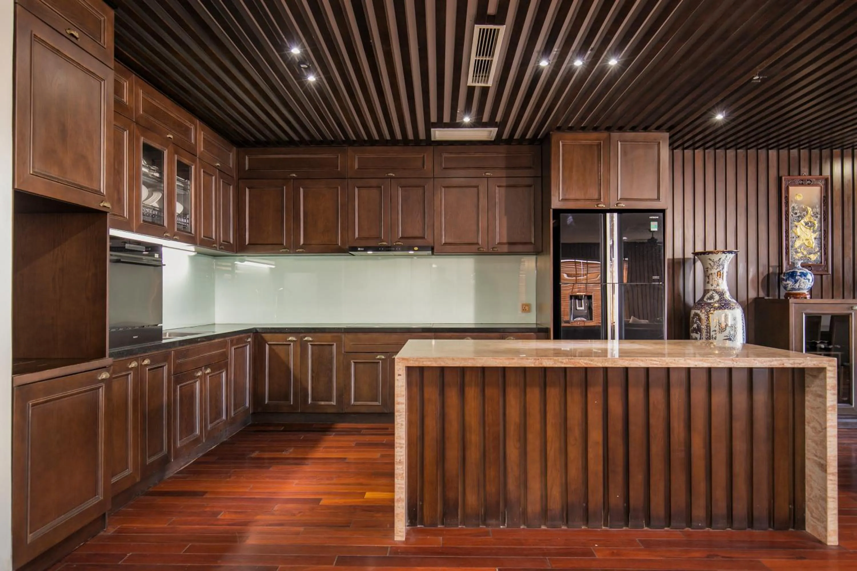 Kitchen or kitchenette in Palazzo Boutique Hotel