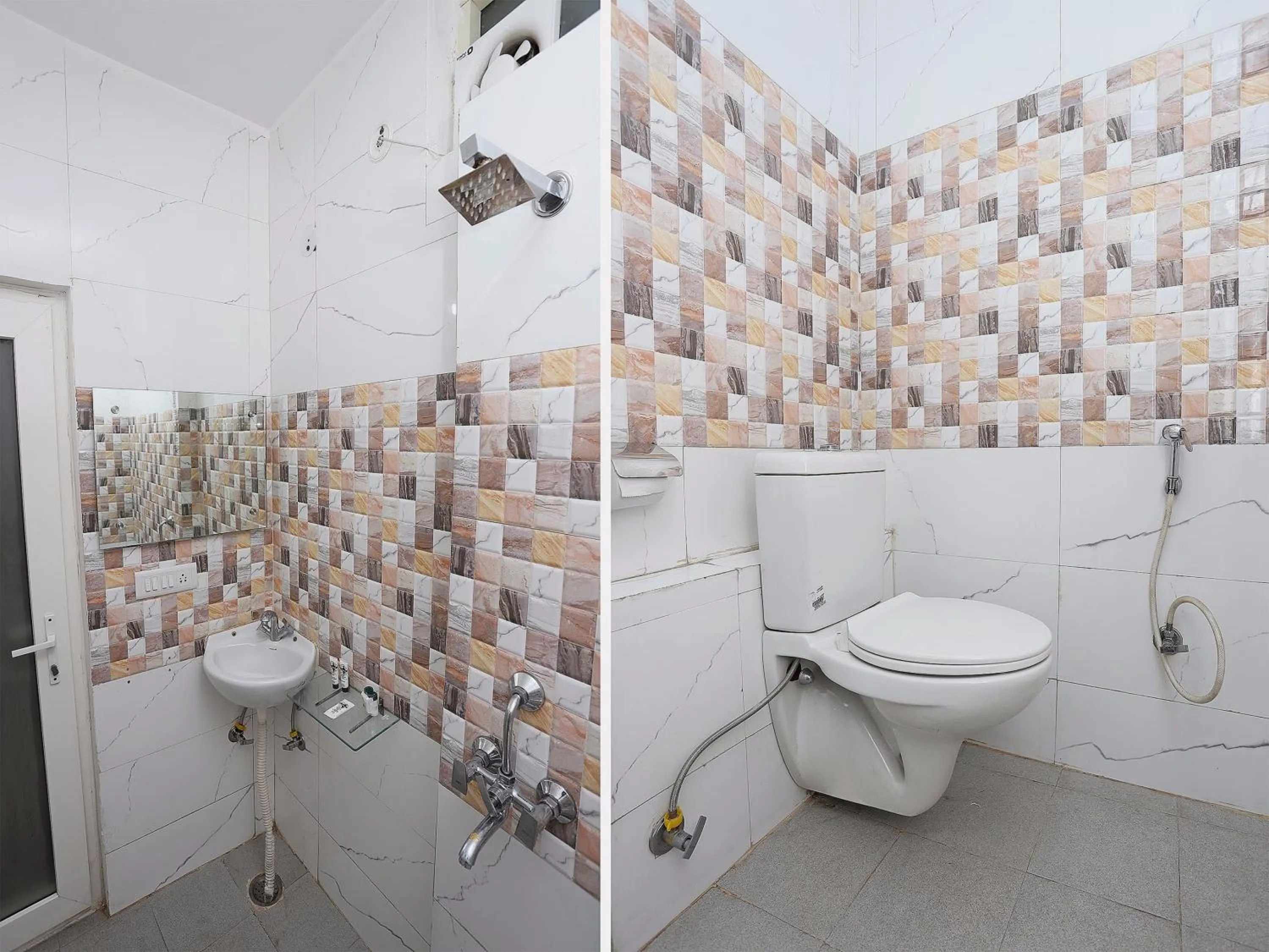 Bathroom in Super Capital O Levanti Near Aravali Biodiversity Park