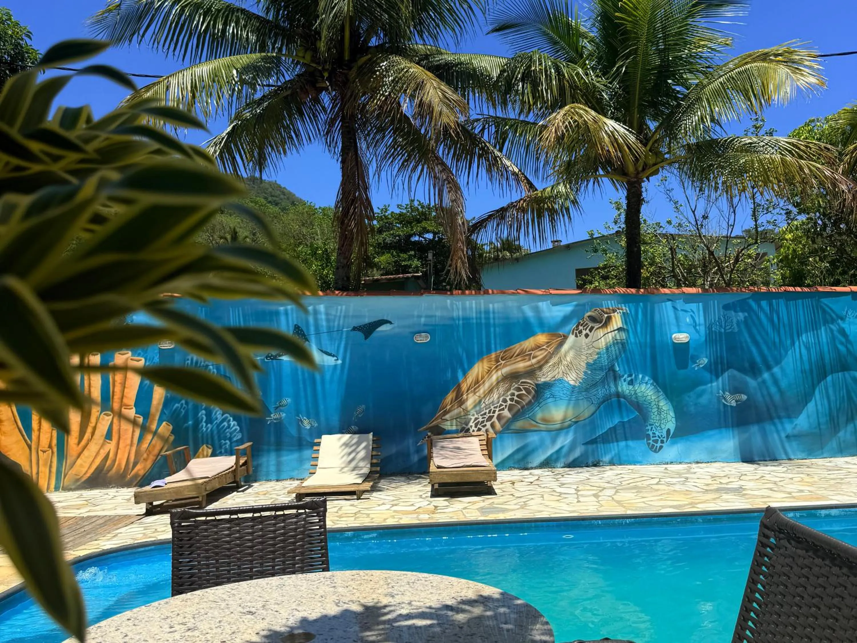 Pool view in Pousada Recanto dos Lima