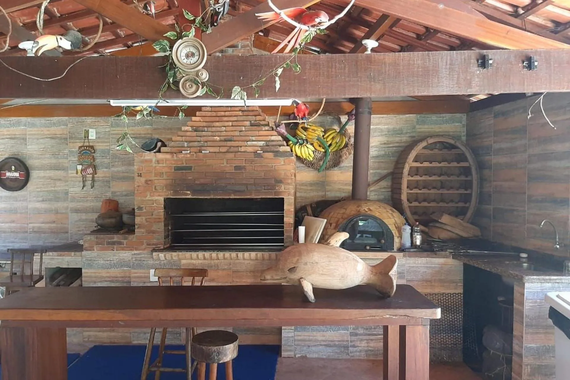 BBQ facilities in Pousada Recanto dos Lima