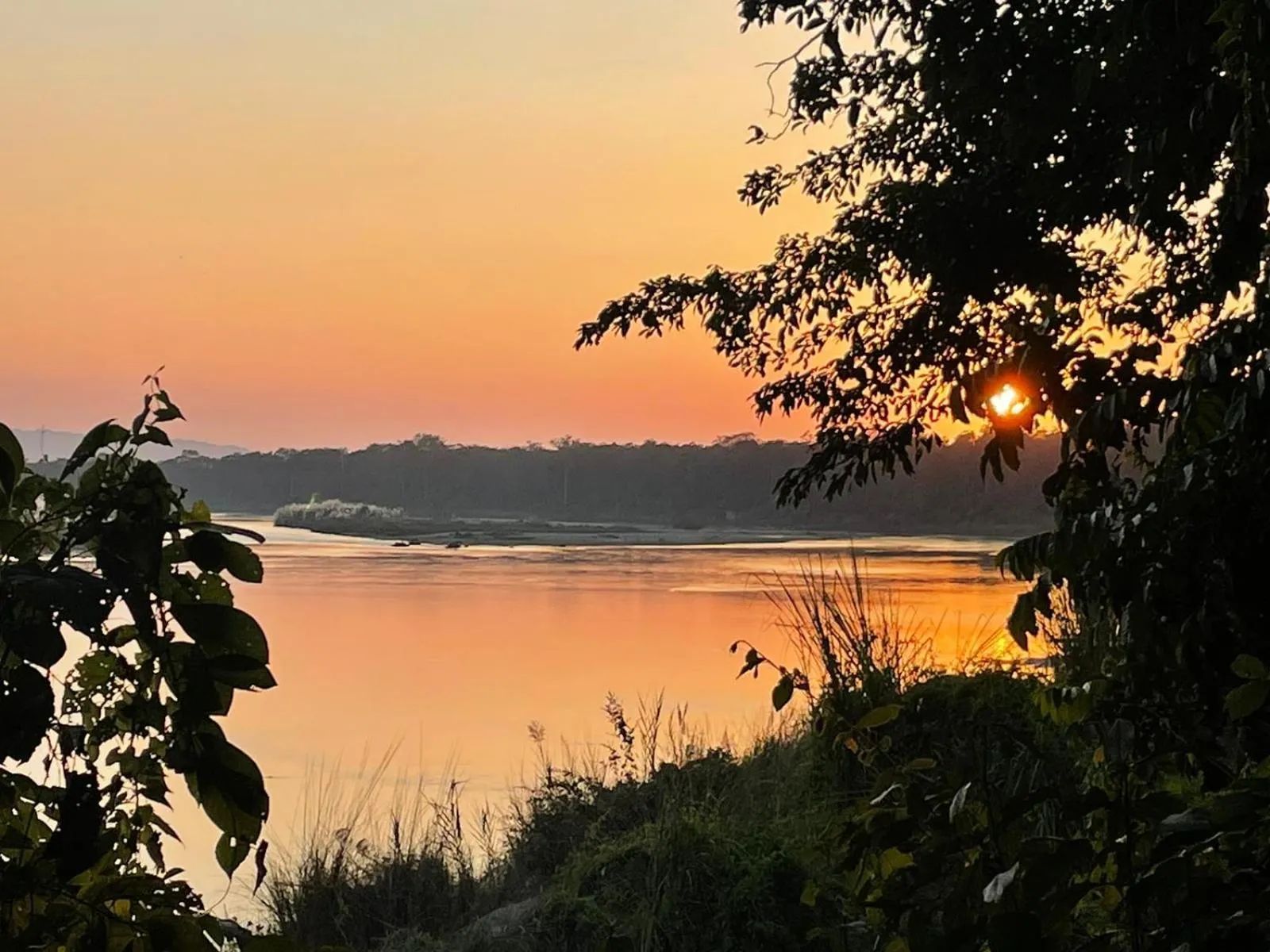 Sunset in Hotel Chitwan Park Village