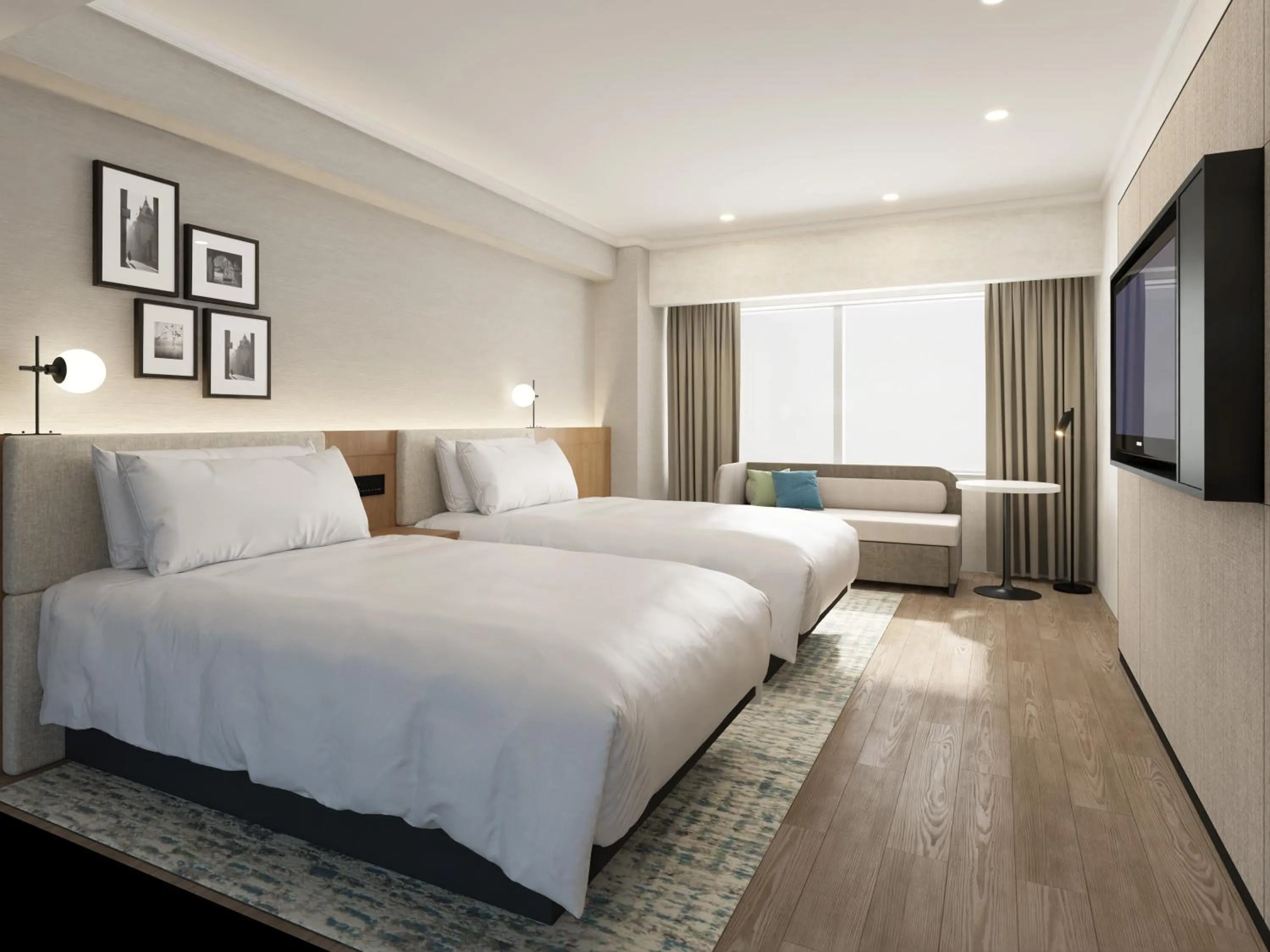 Bed in ANA Holiday Inn Tokyo Bay by IHG