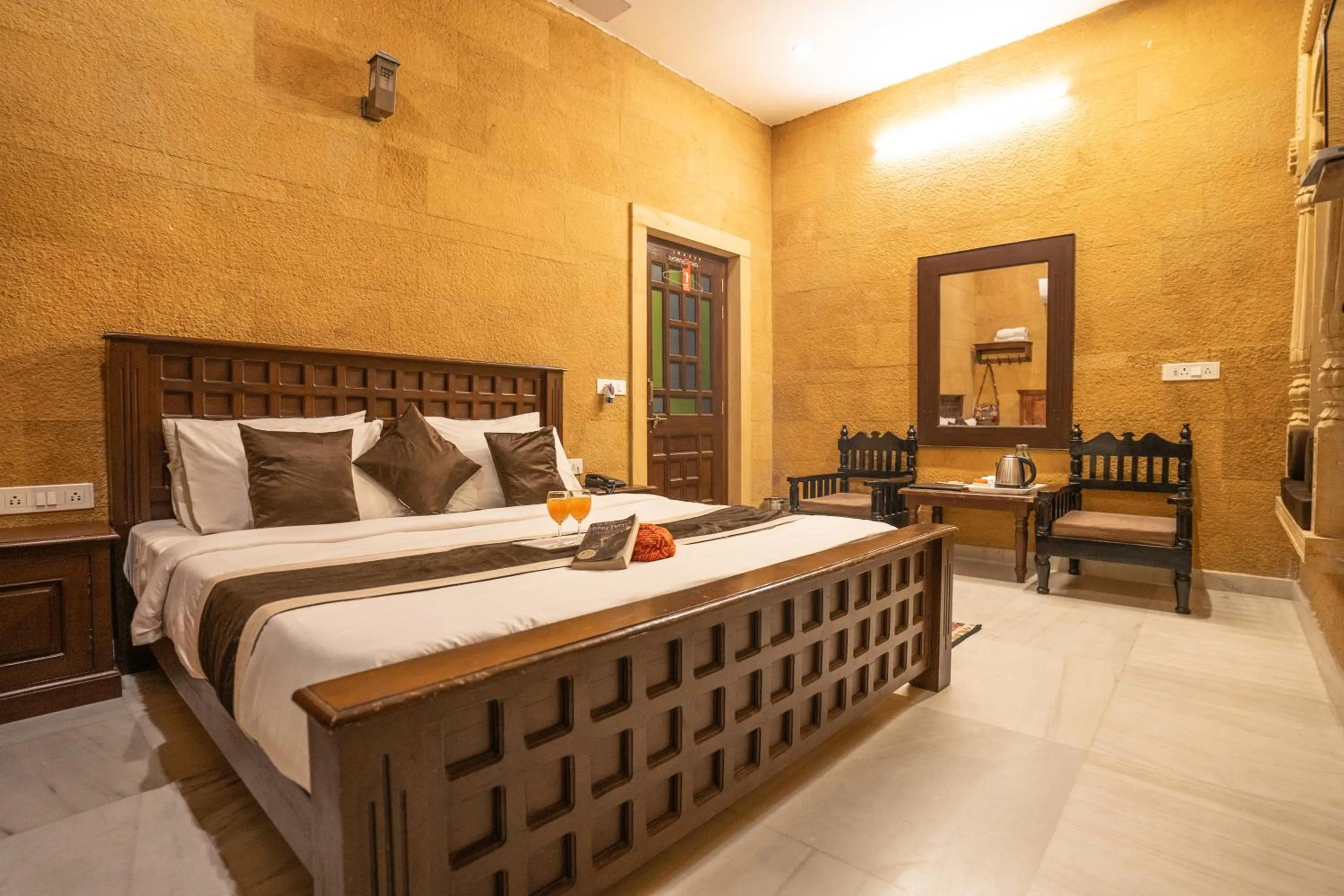 Bed in Hotel Royal Villa Jaisalmer