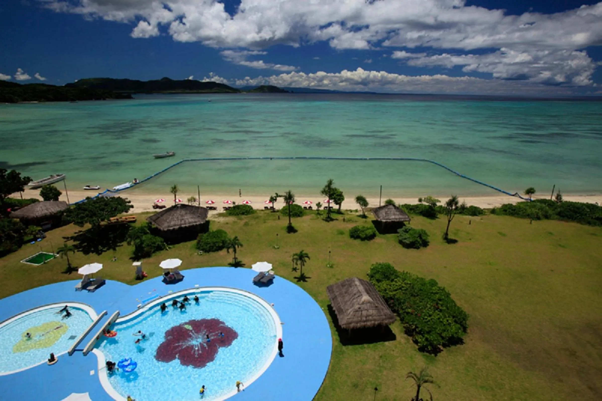Pool view in Ishigaki Seaside Hotel