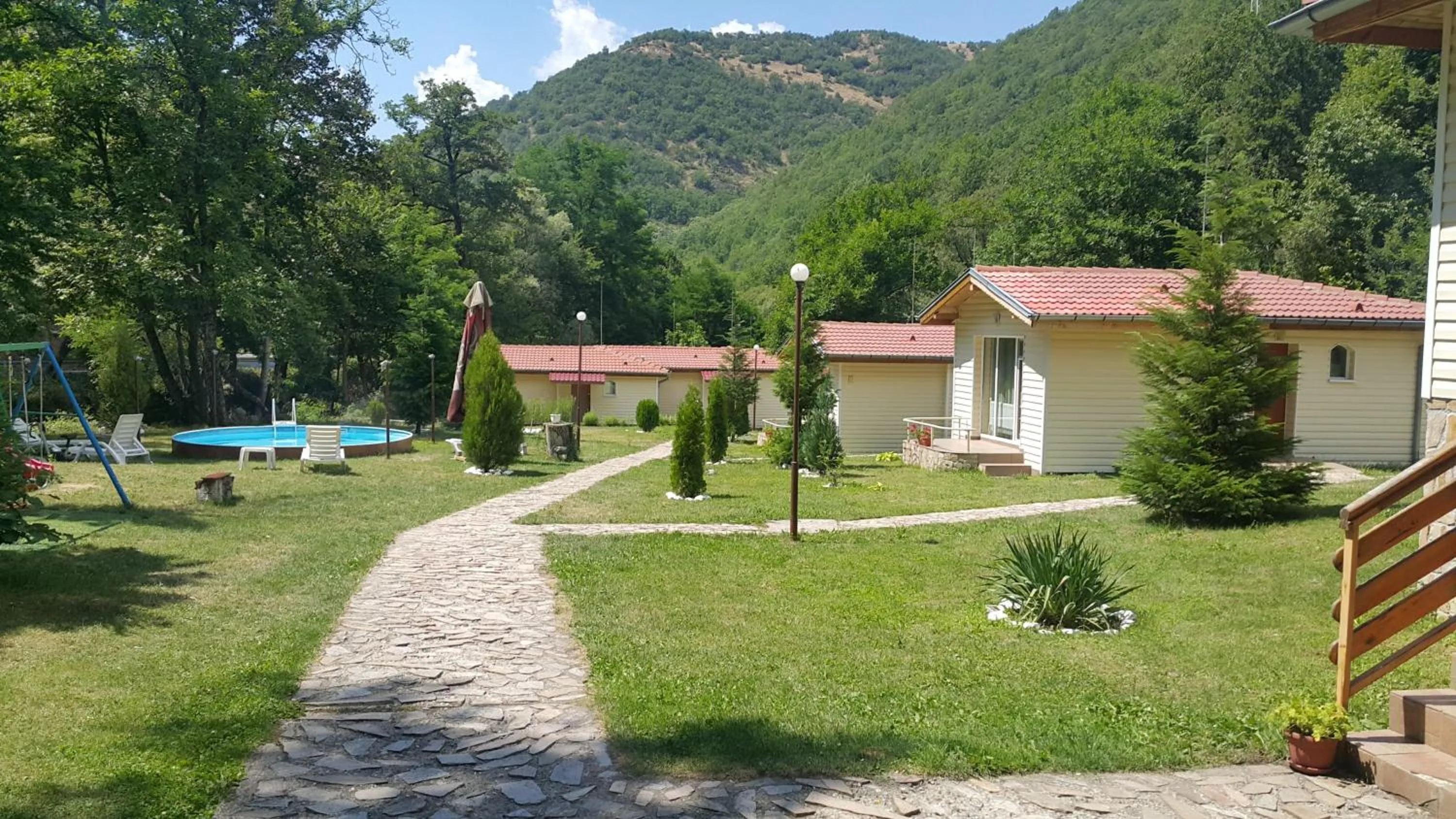 Pool view in Hotel Valdis