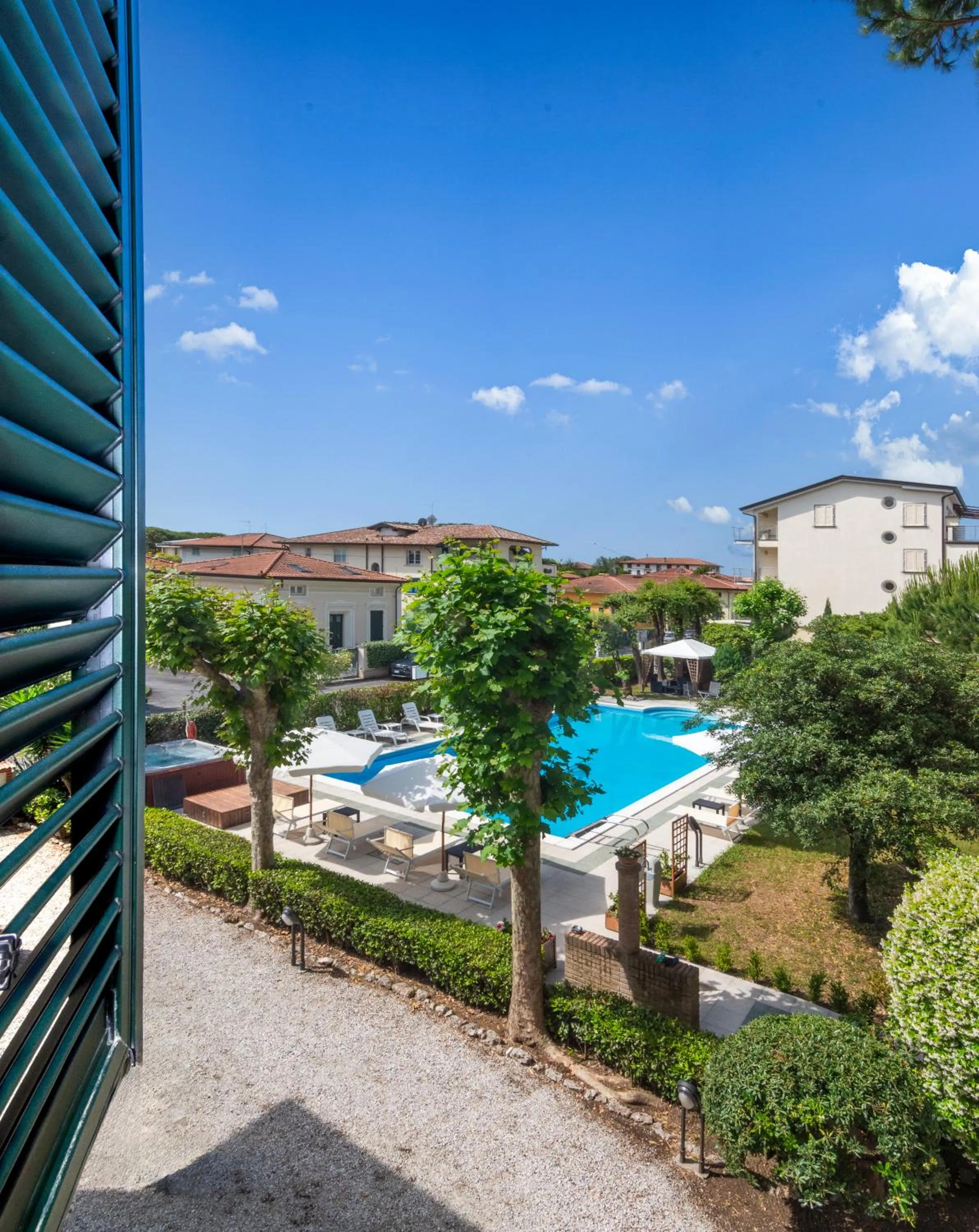 Pool view in Hotel Apuana