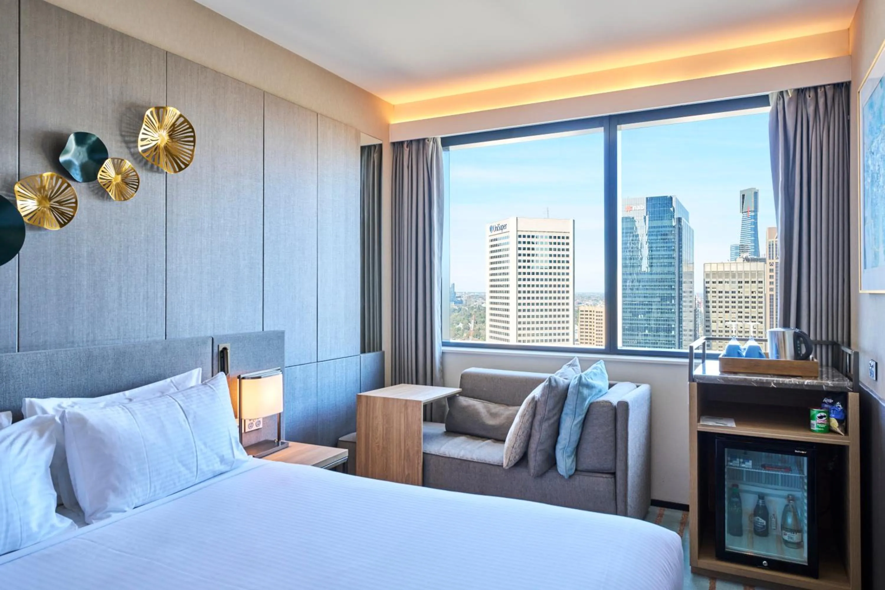 Bed in Novotel Melbourne Central