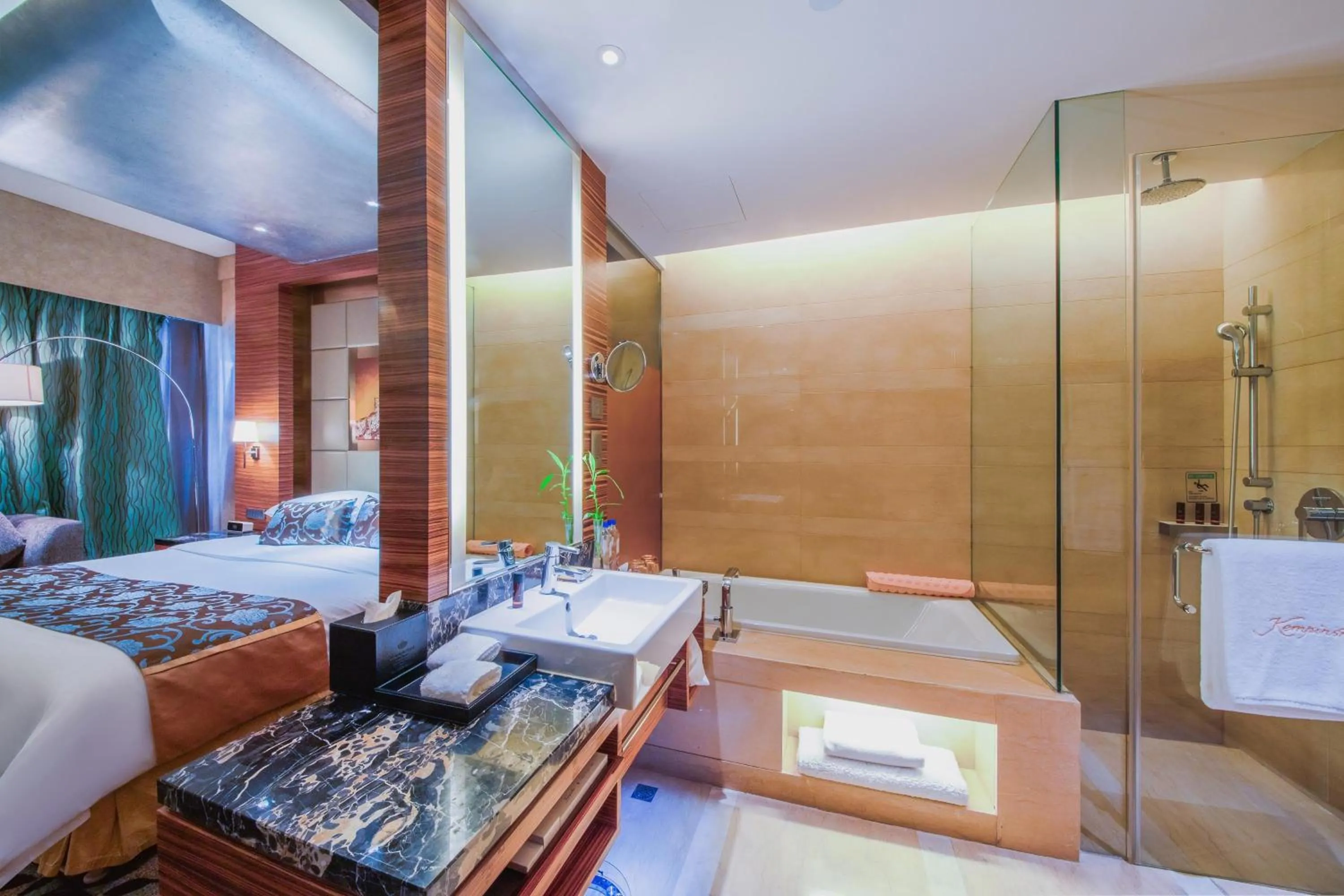 Bathroom, Bed in Kempinski Hotel Yinchuan