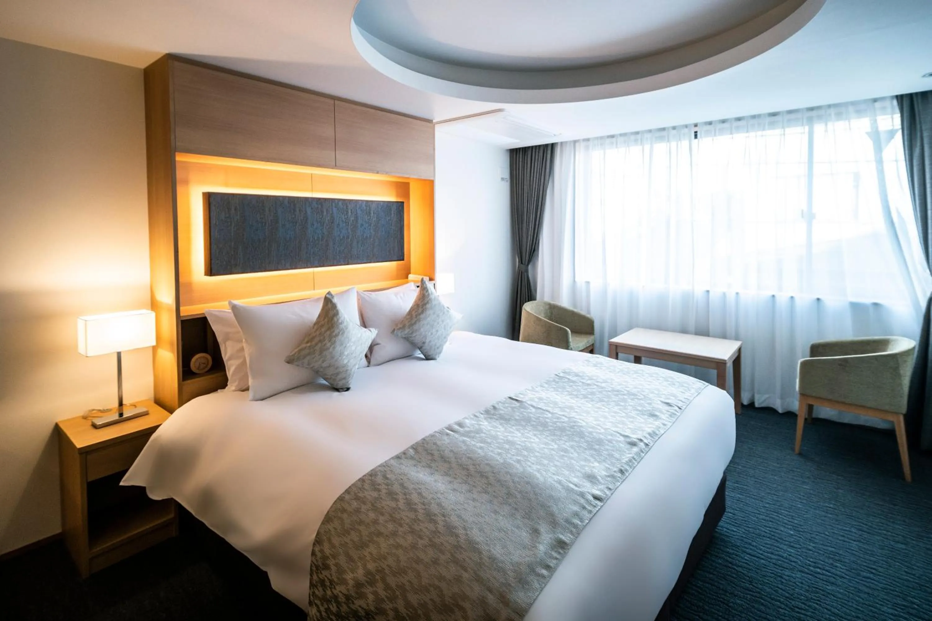 Bed in Kyoto Shijo Takakura Hotel Grandereverie