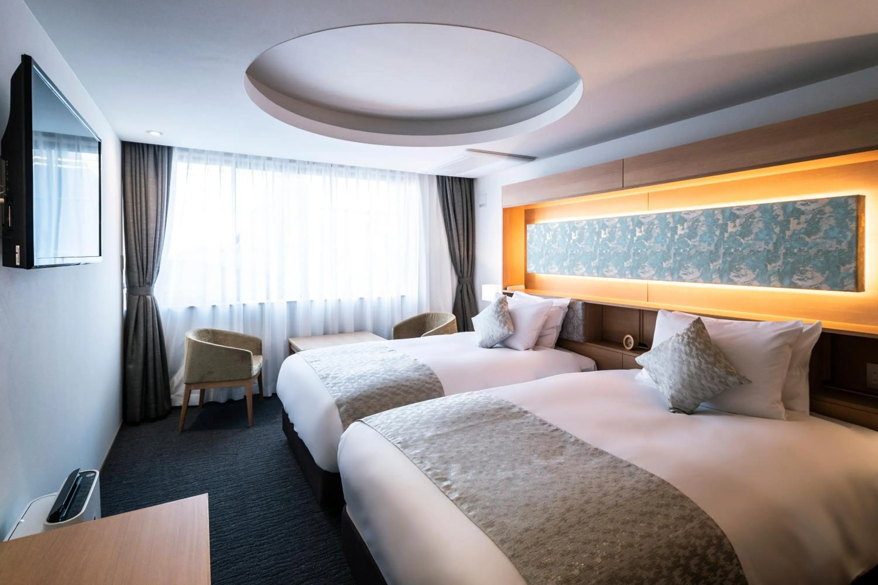 Bed in Kyoto Shijo Takakura Hotel Grandereverie