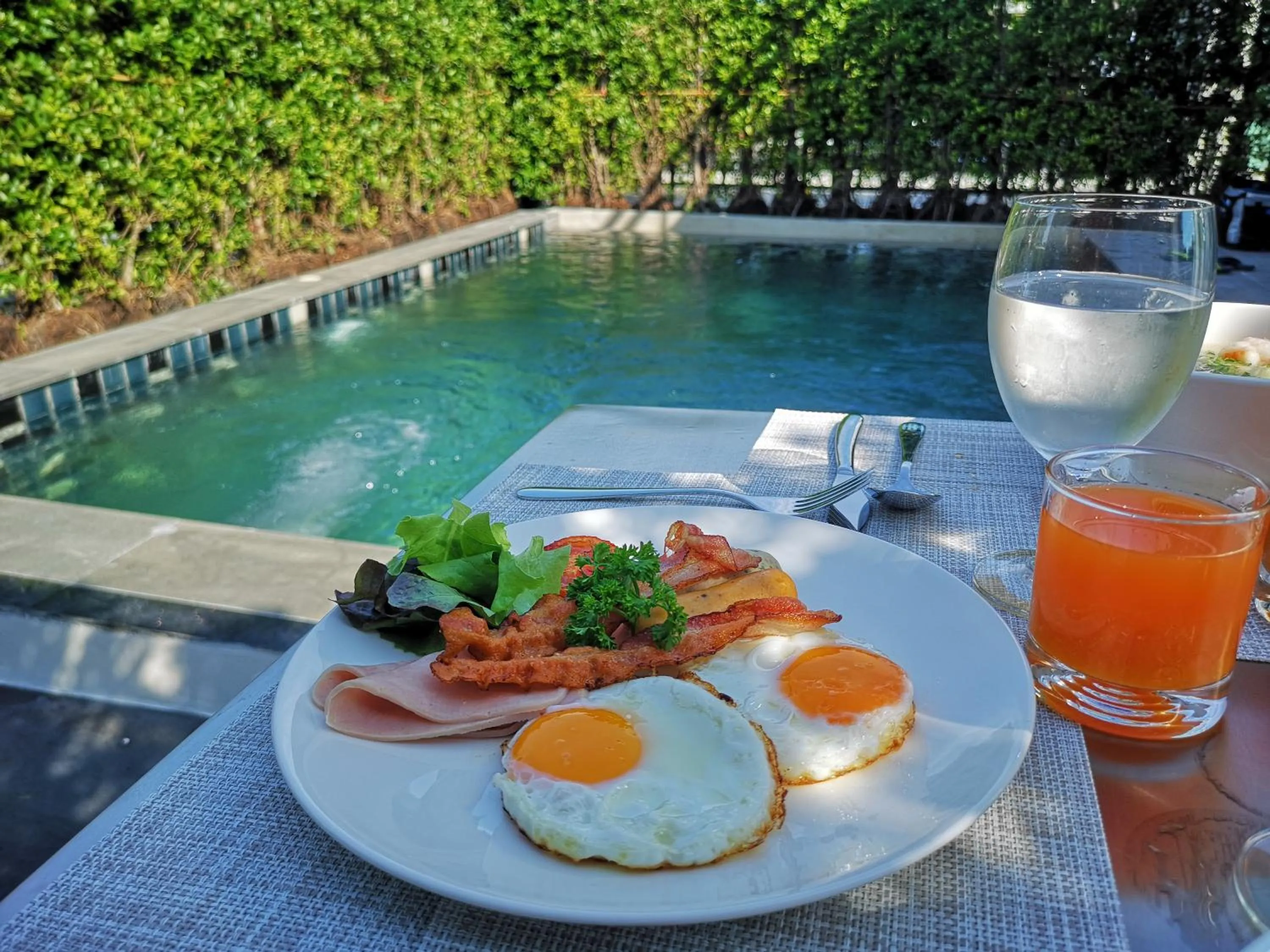 American breakfast in T Villas Hua Hin