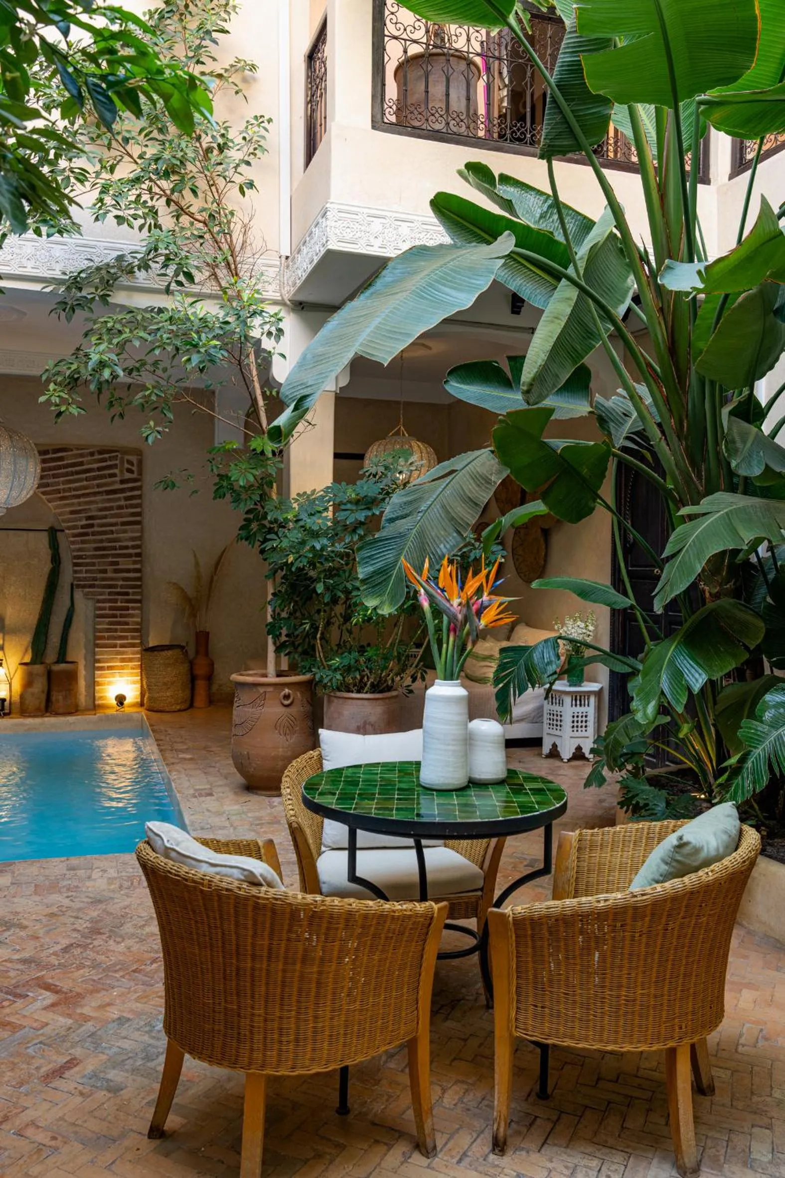 Pool view in Riad l'Oiseau du Paradis