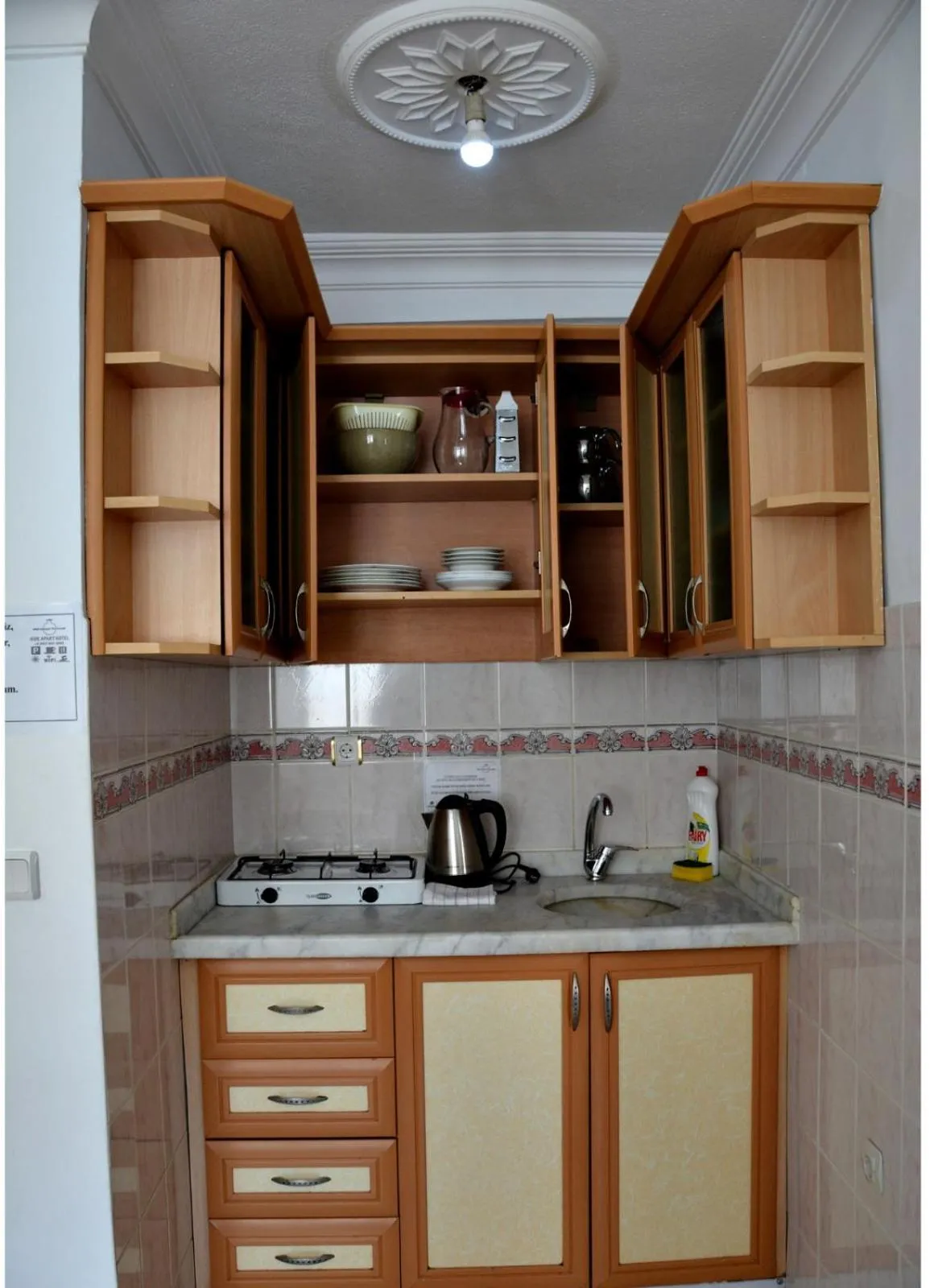 Kitchen or kitchenette in Side Apart Hotel