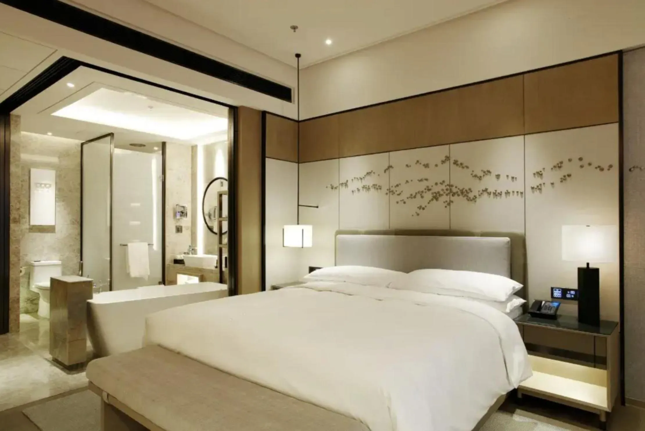 Bed in Yantai Marriott Hotel