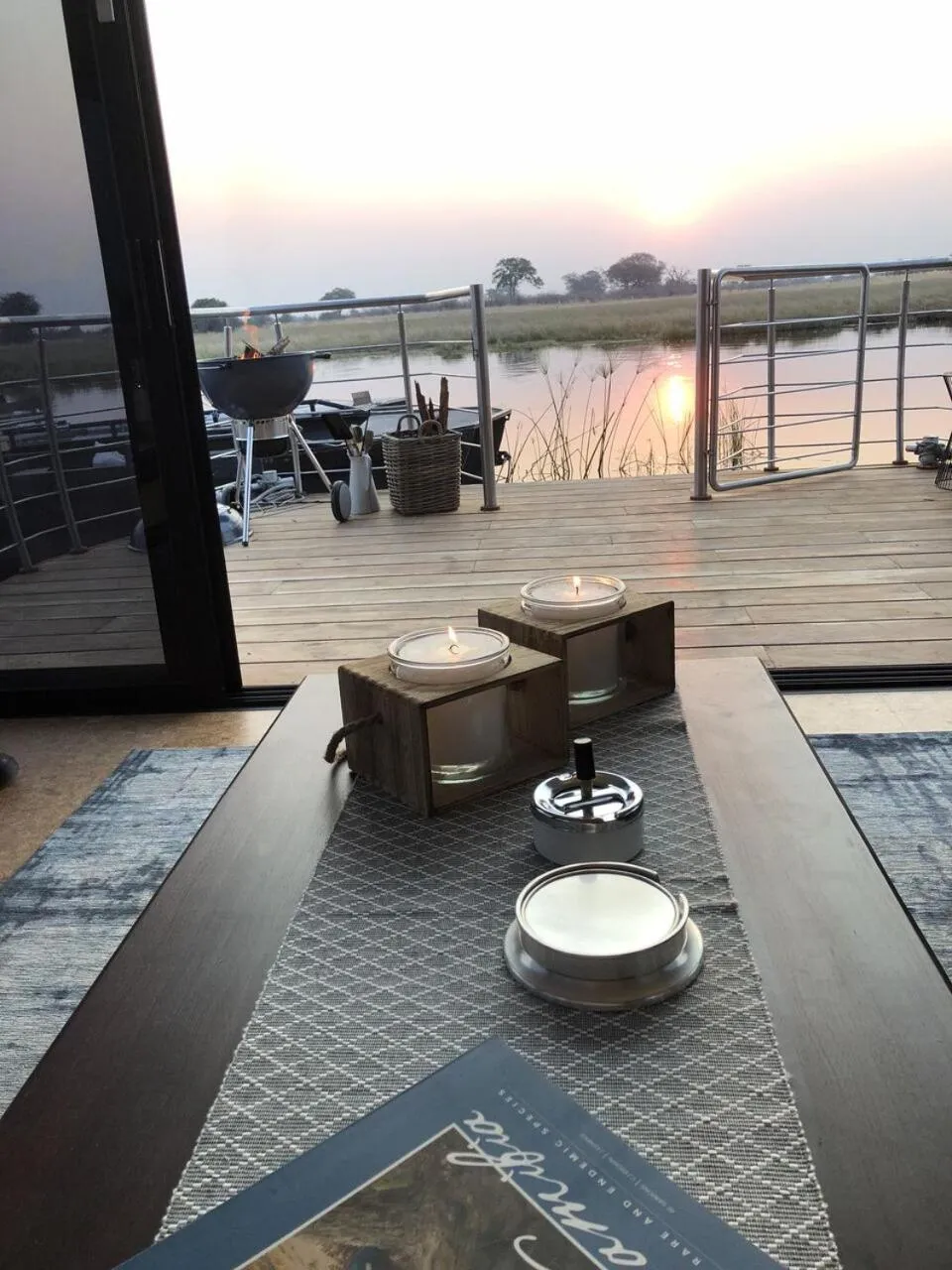 Patio in The Namushasha River Villa