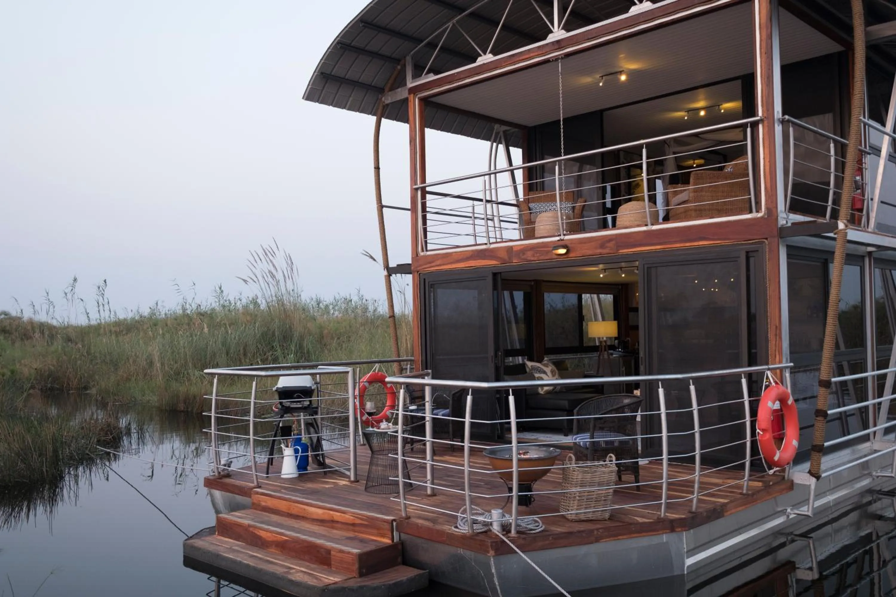Balcony/Terrace in The Namushasha River Villa