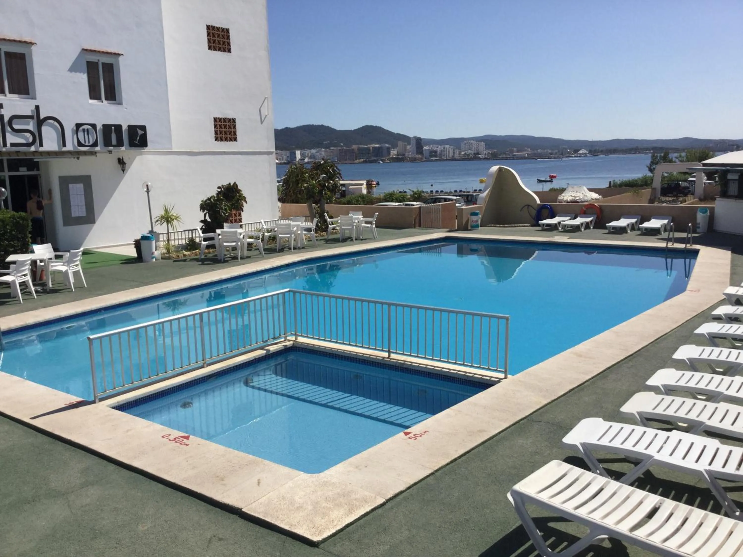 Pool view in Apartamentos Alba