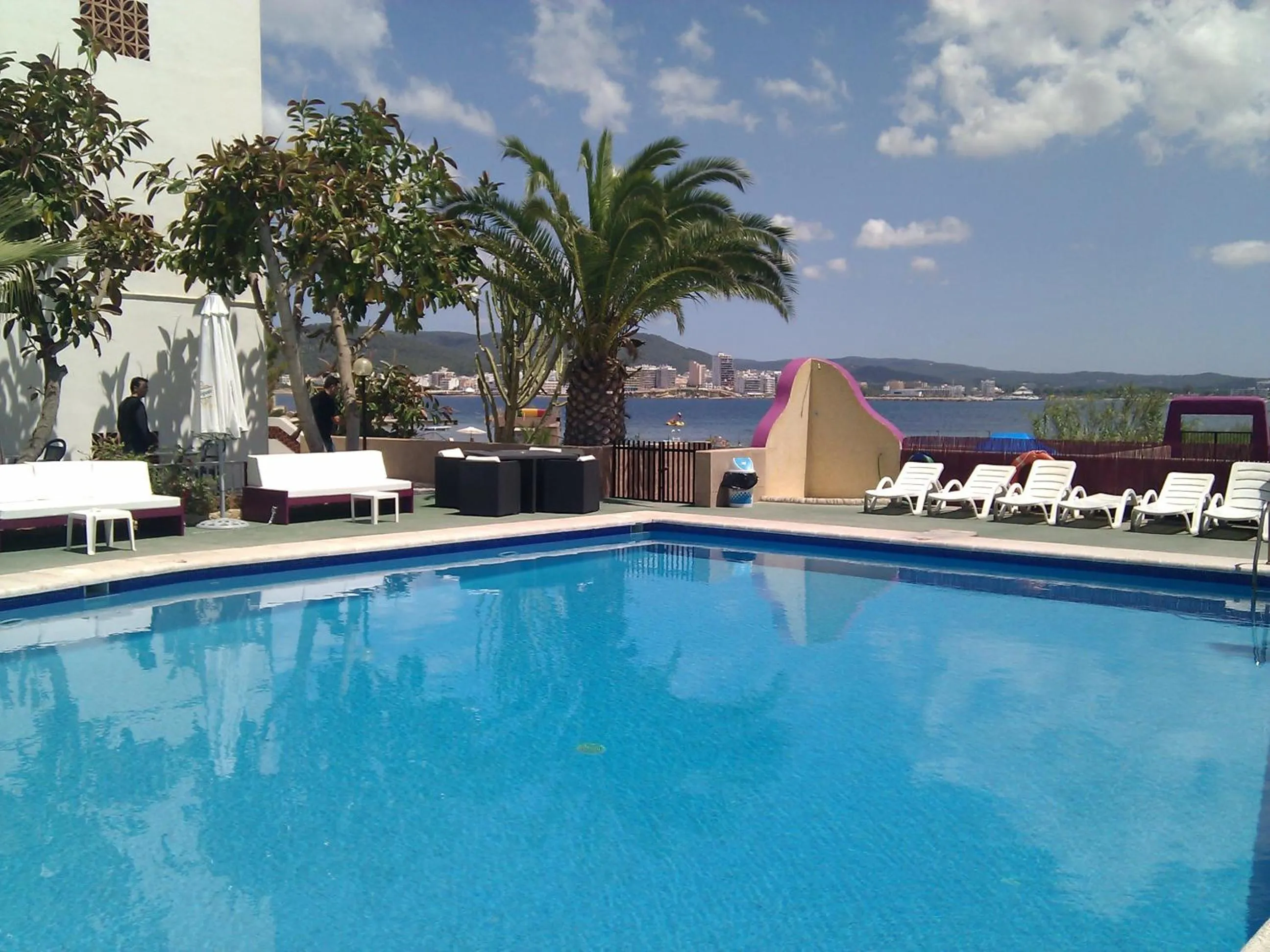 Pool view in Apartamentos Alba