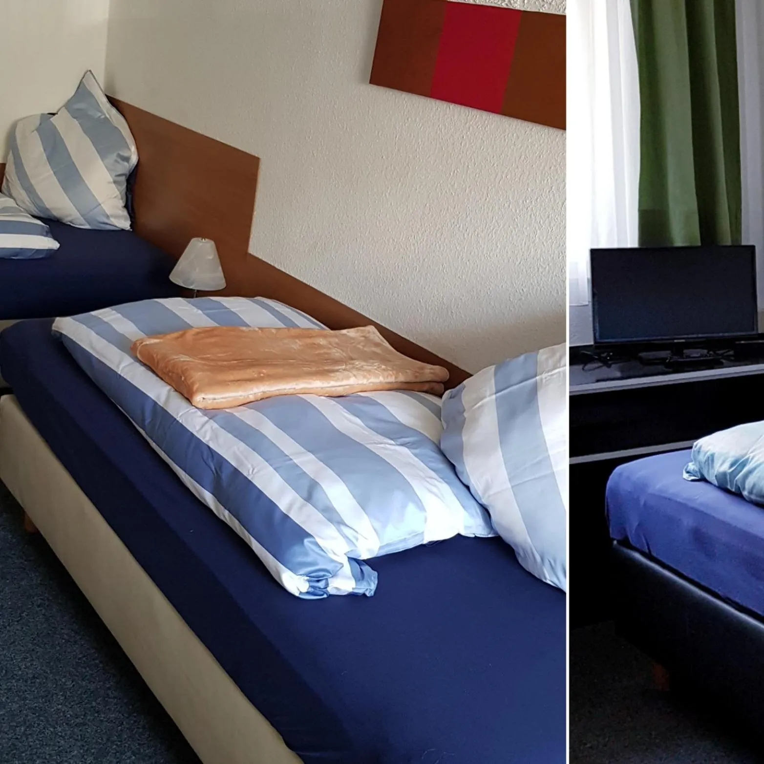 Shower, Bed in Hotel Garni