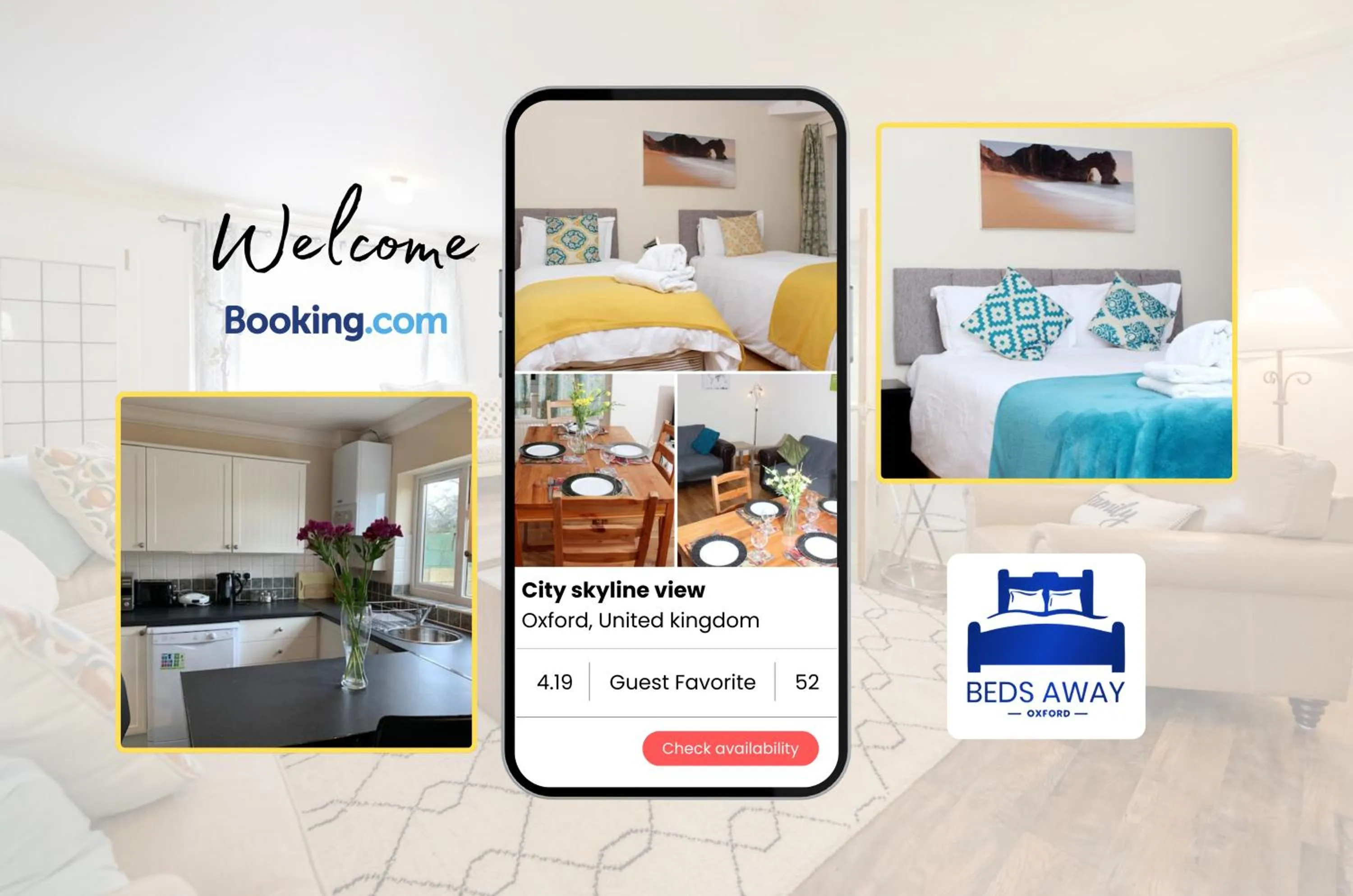 3 Bedroom House For Contractors By Beds Away Short Lets & Serviced Accommodation Oxford With Free Parking for 2 Cars