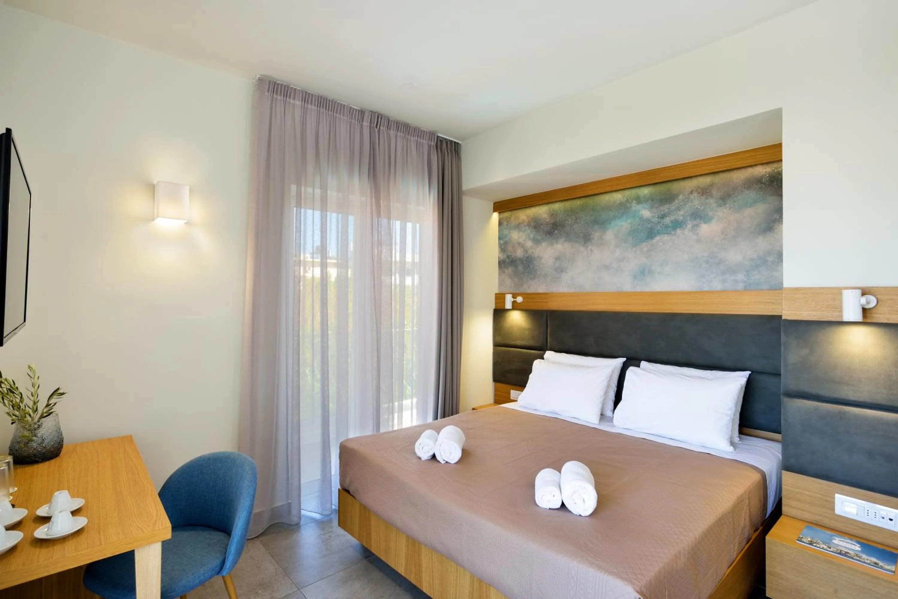 Bedroom, Bed in Elia Kalamaki Hotel