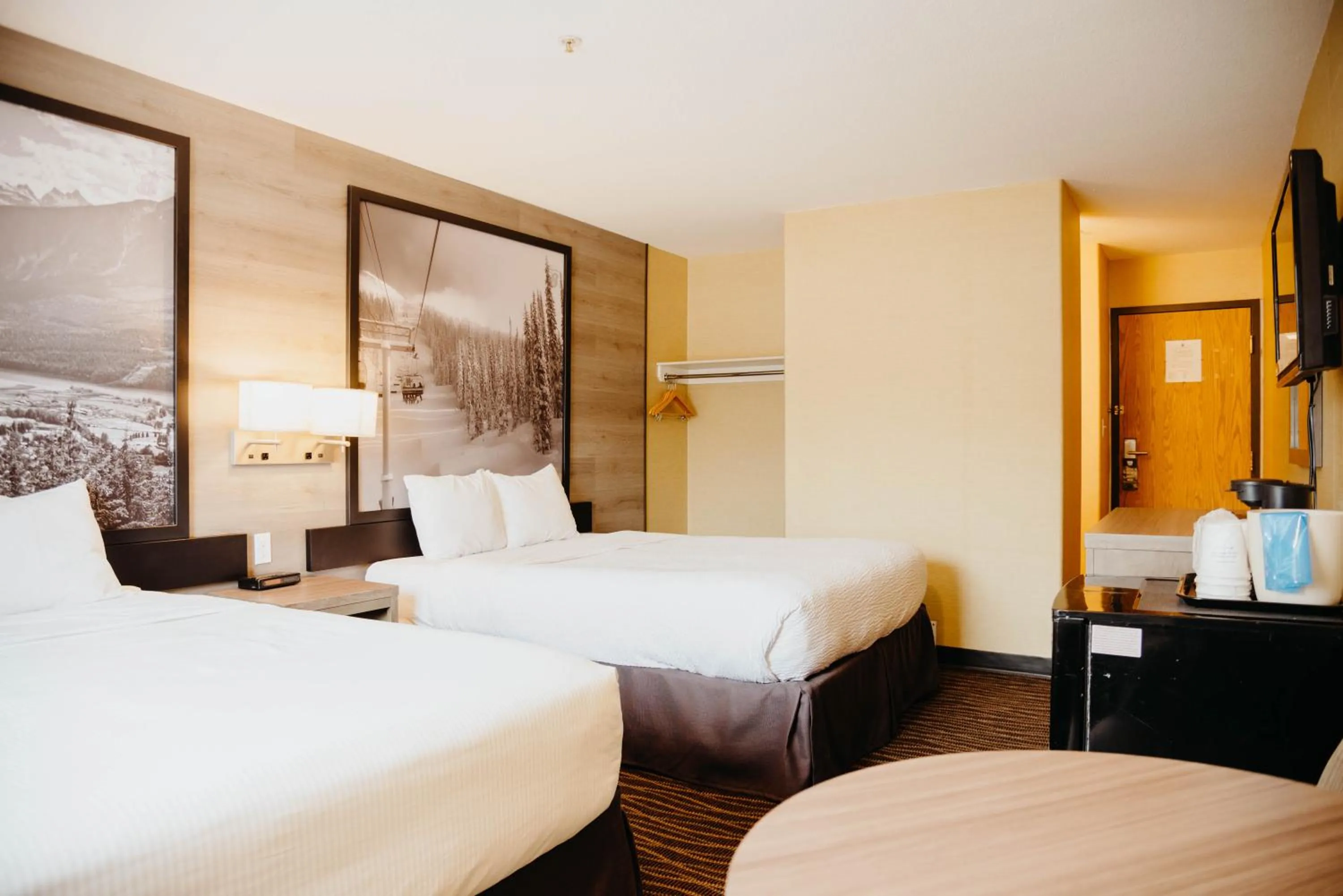 Bed in Super 8 by Wyndham Revelstoke BC