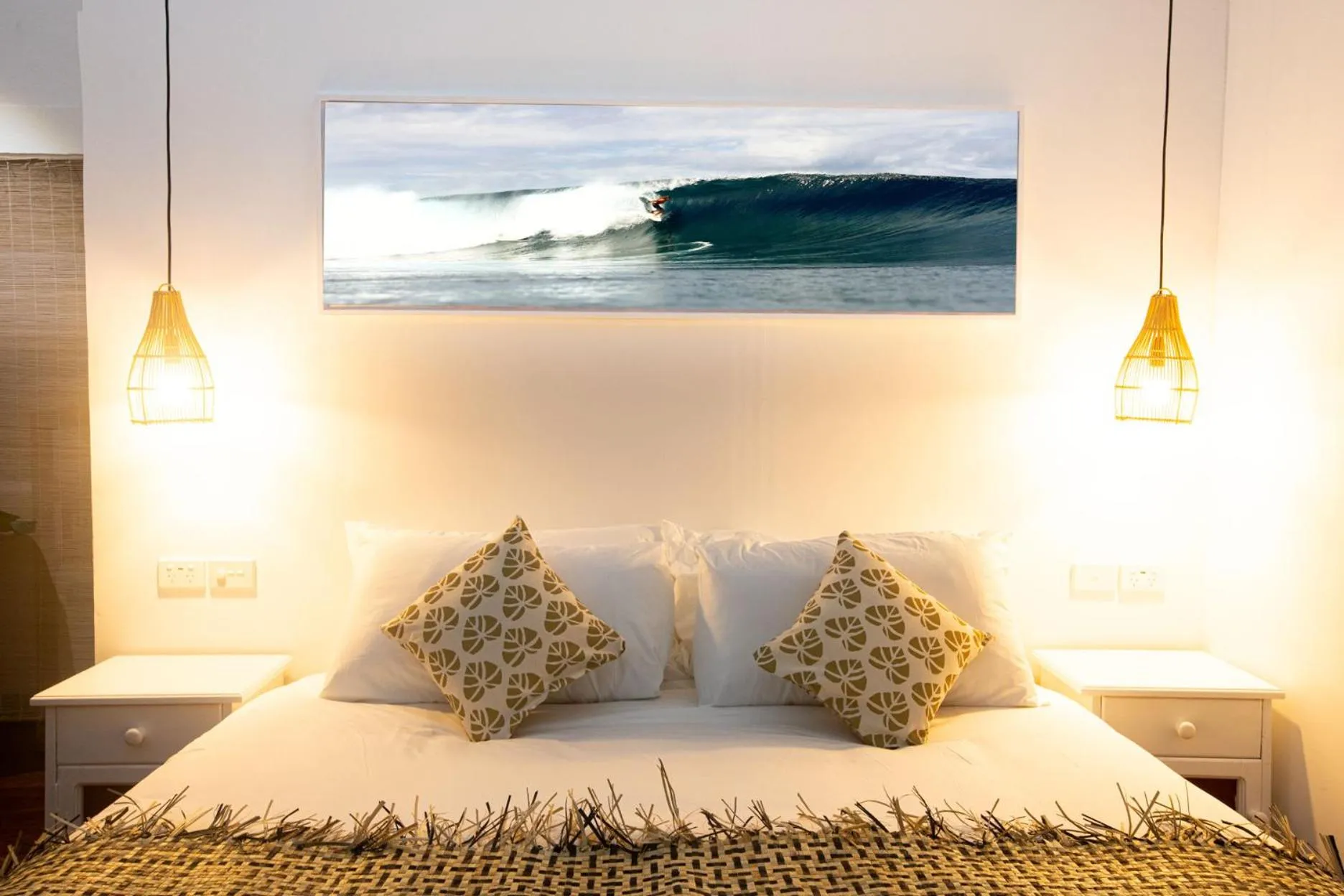 Bed in Waidroka Bay Resort