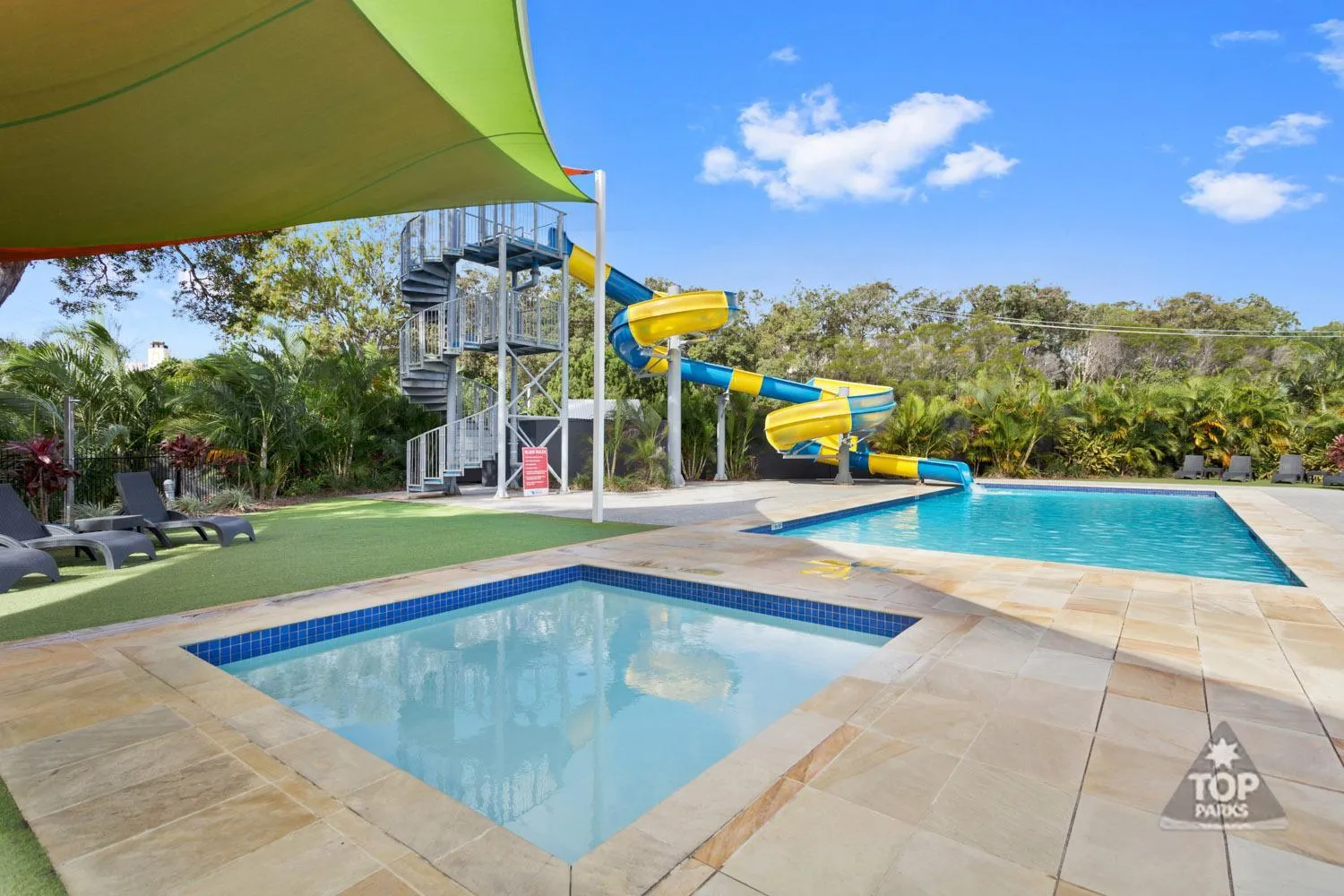 Aqua park in Nobby Beach Holiday Village