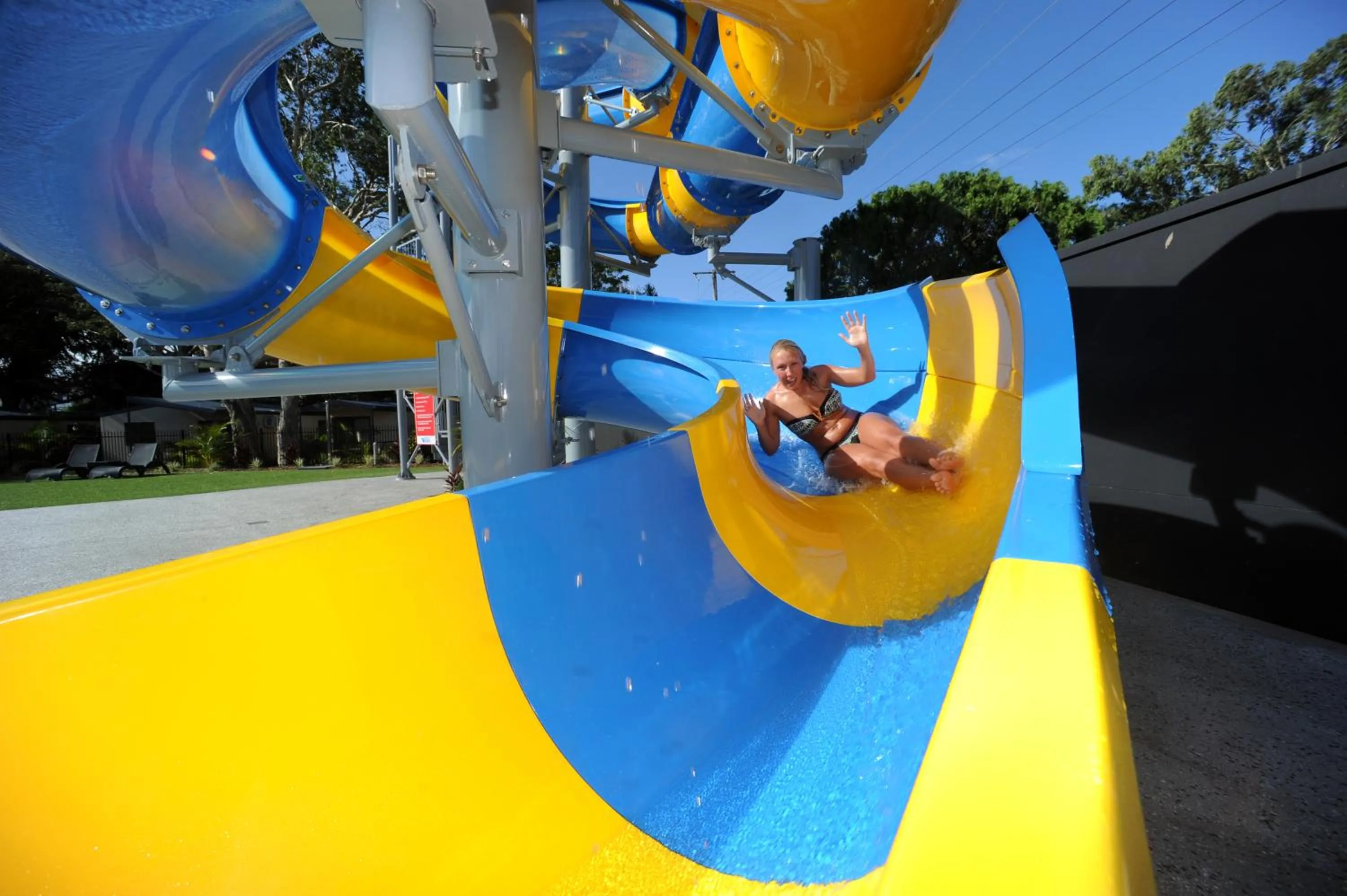 Aqua park in Nobby Beach Holiday Village