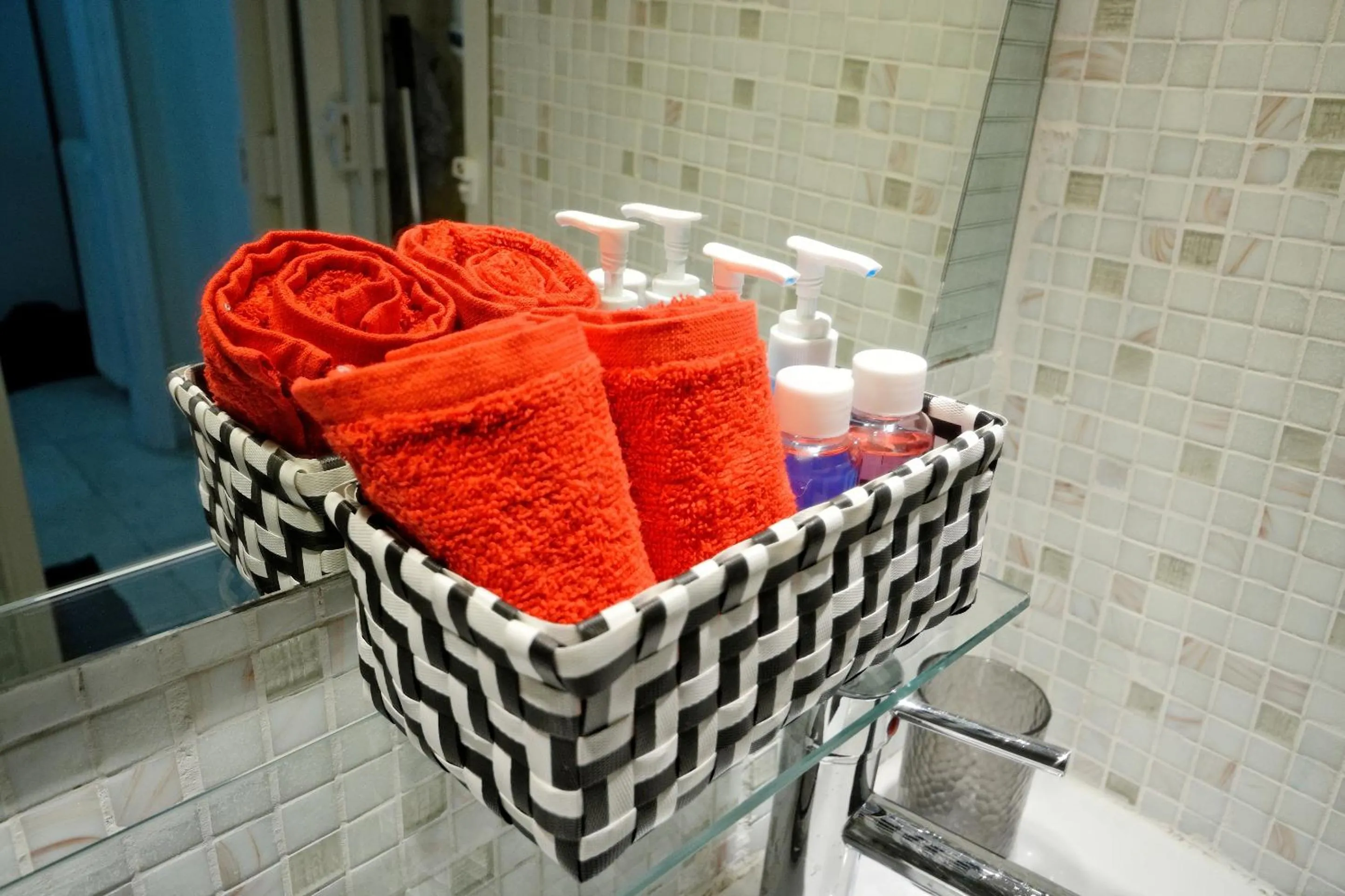 Shower in Santorini Style in Athens, Greece