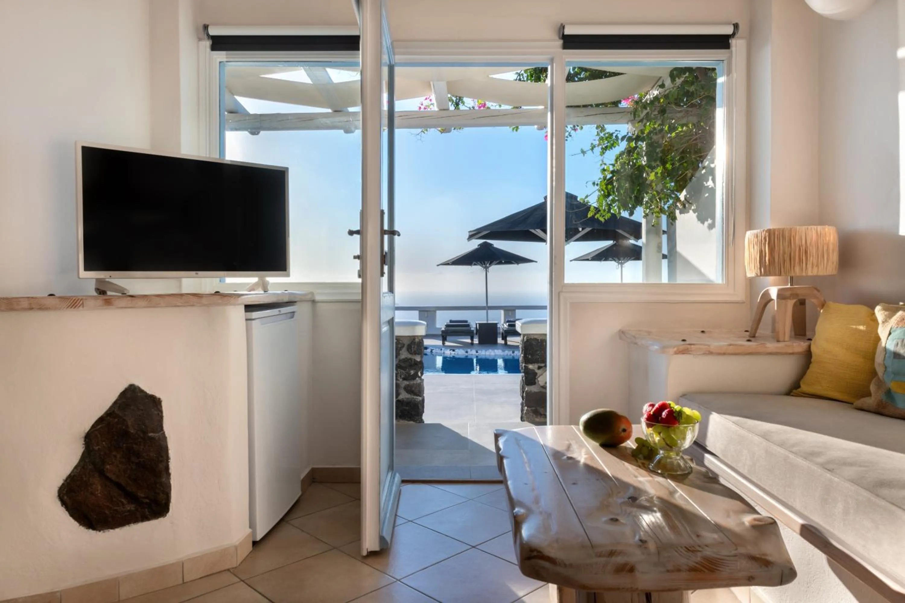 Seating area in Athermi Suites - Adults Only